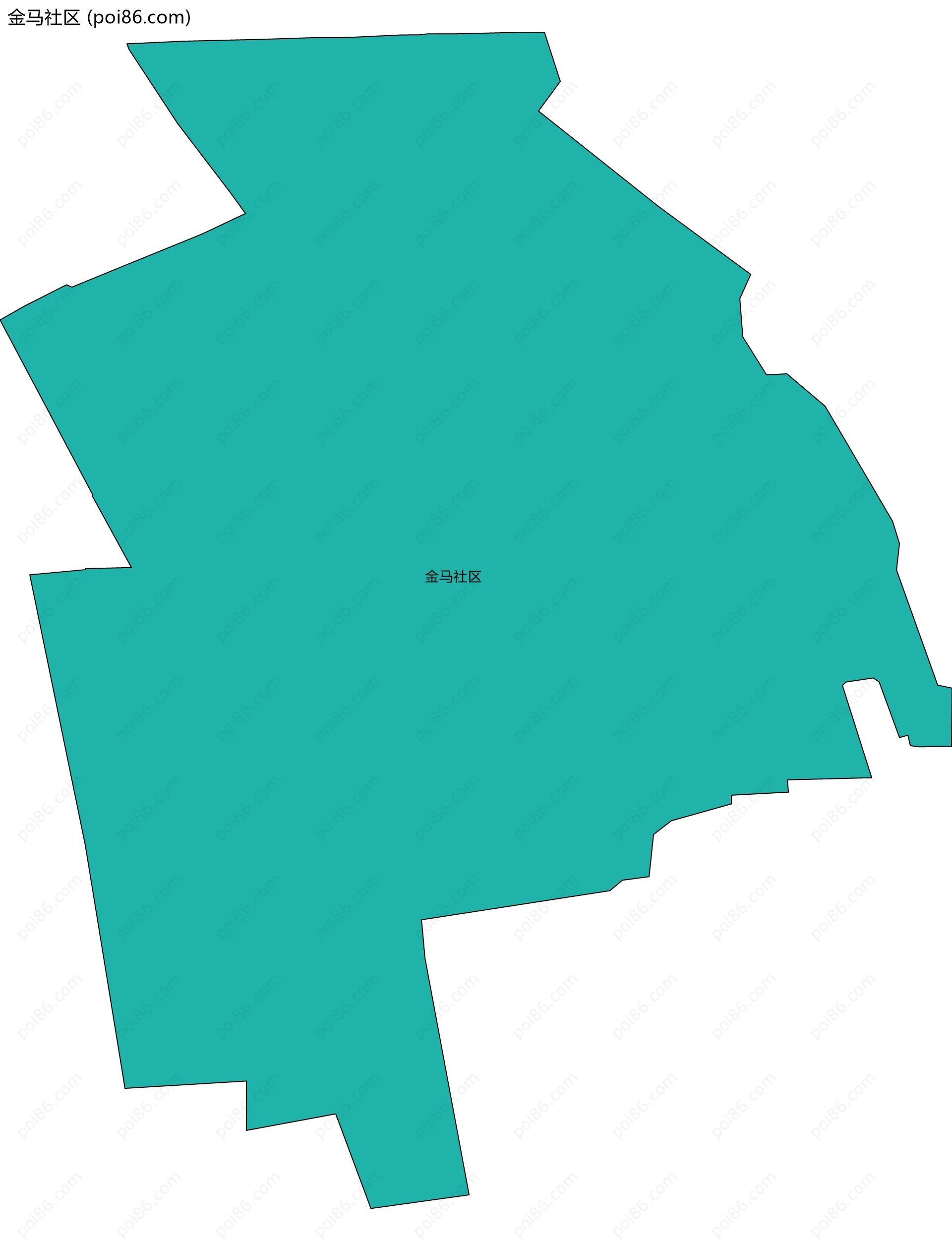 金马社区边界地图