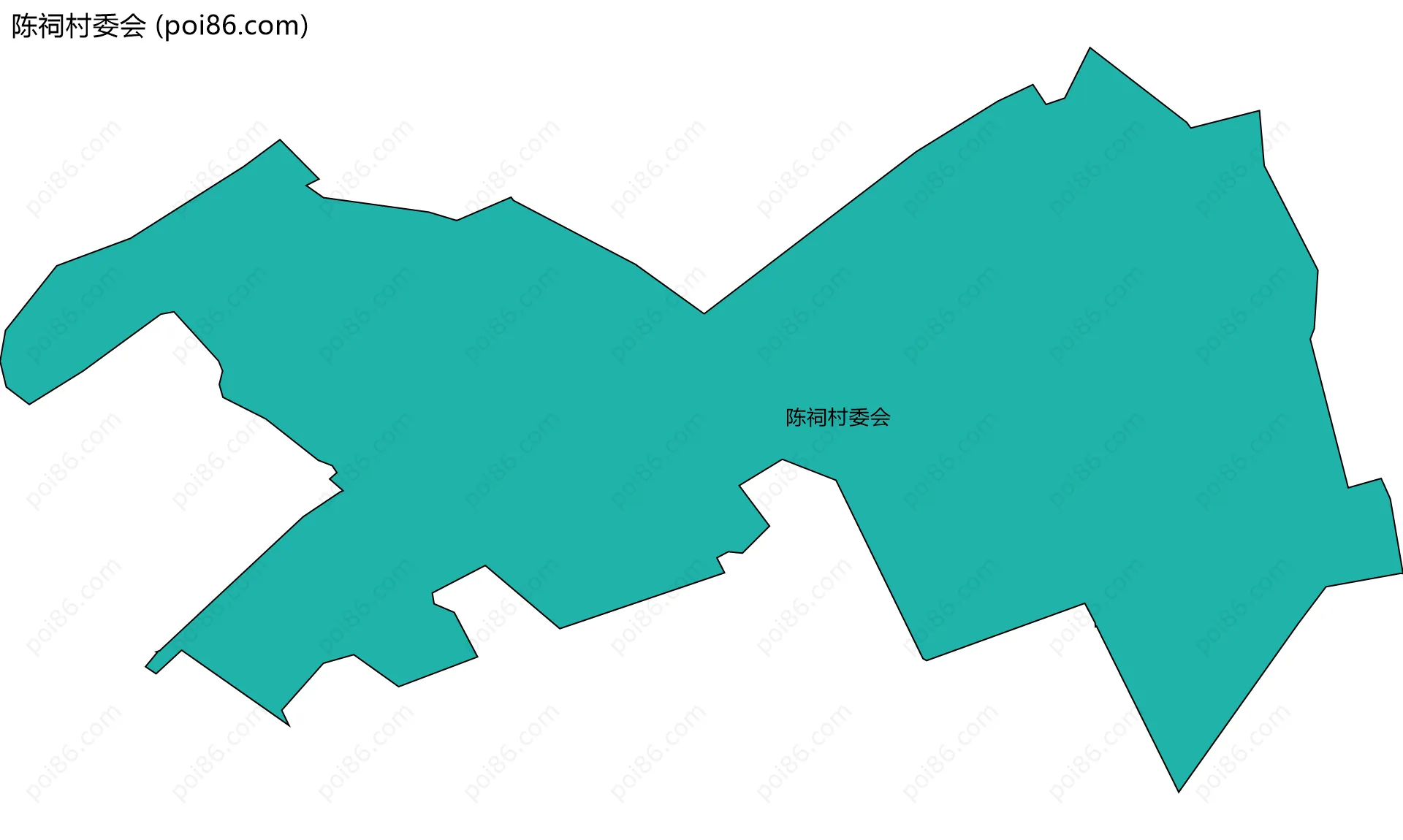 陈祠村委会边界地图