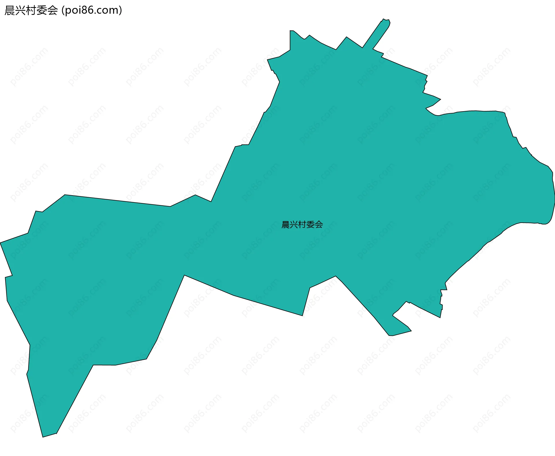 晨兴村委会边界地图