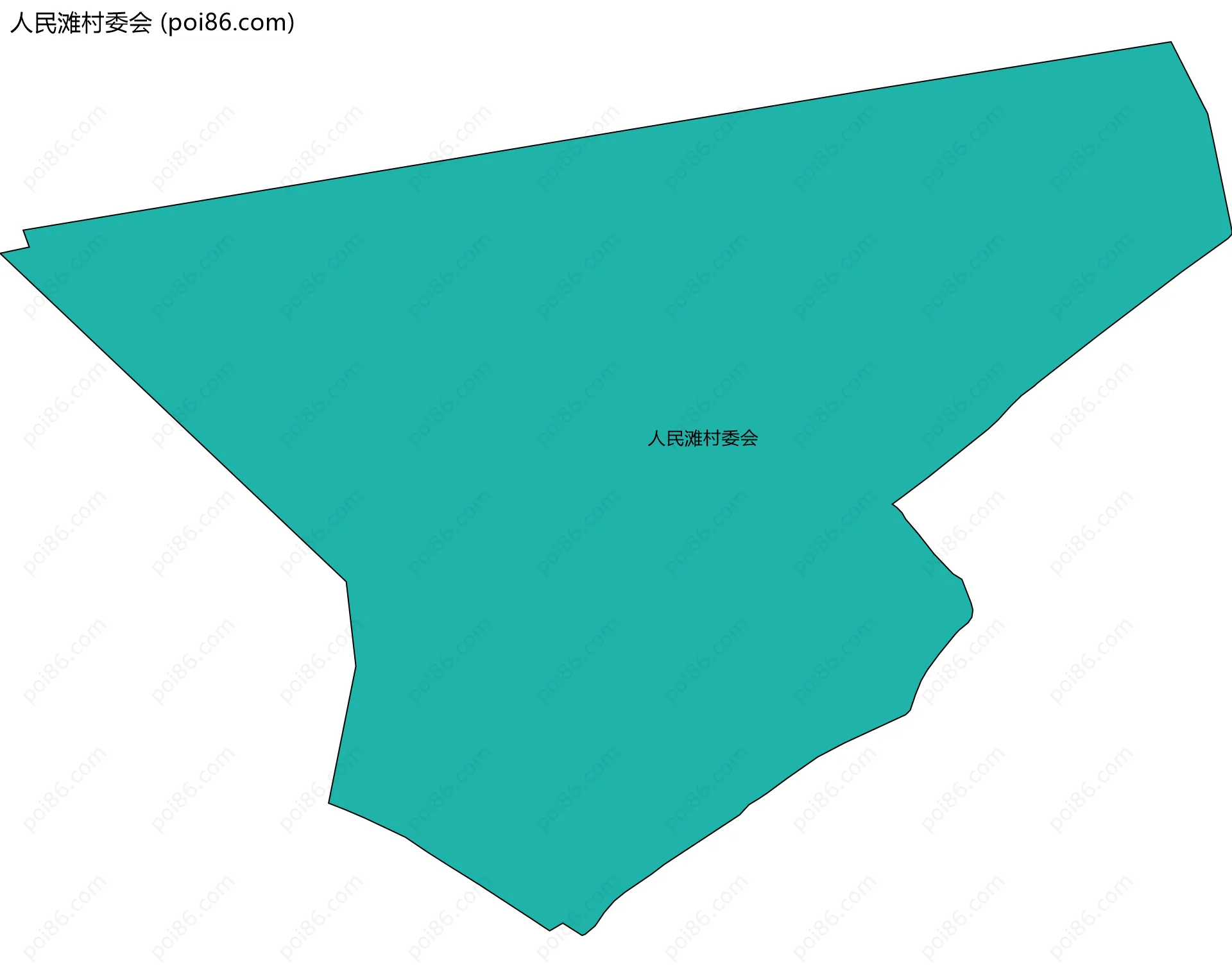 人民滩村委会边界地图
