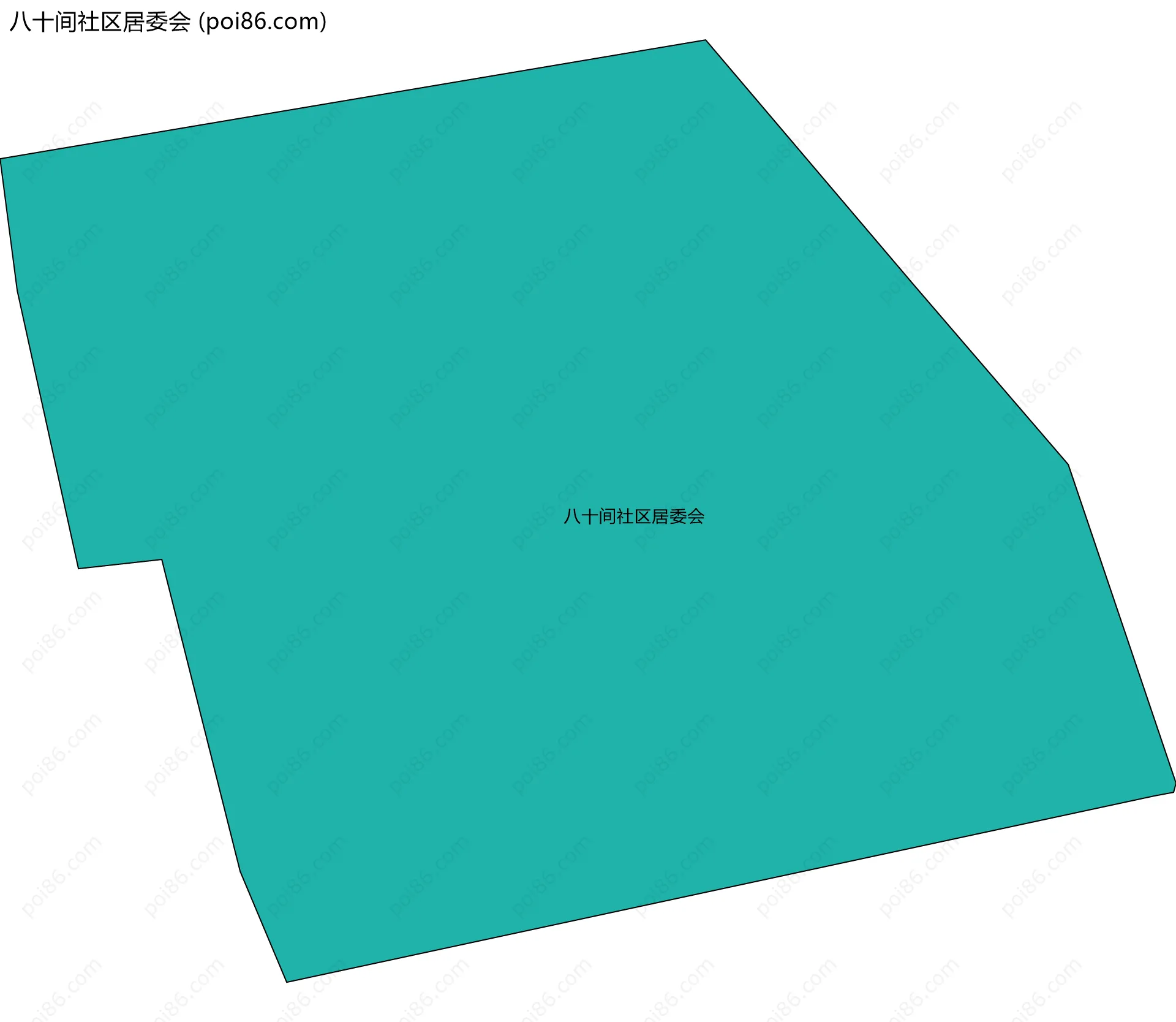 八十间社区居委会边界地图