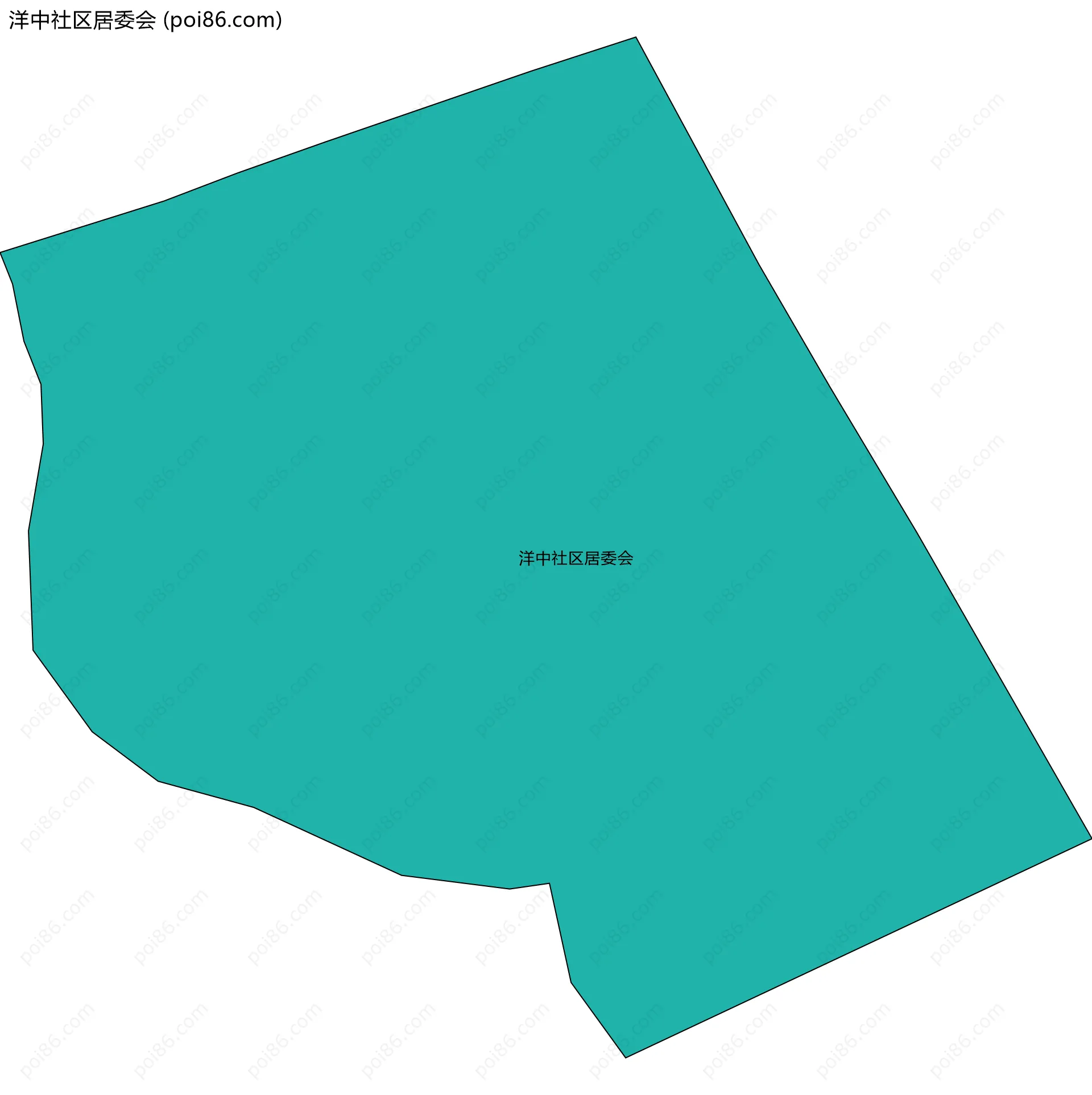 洋中社区居委会边界地图