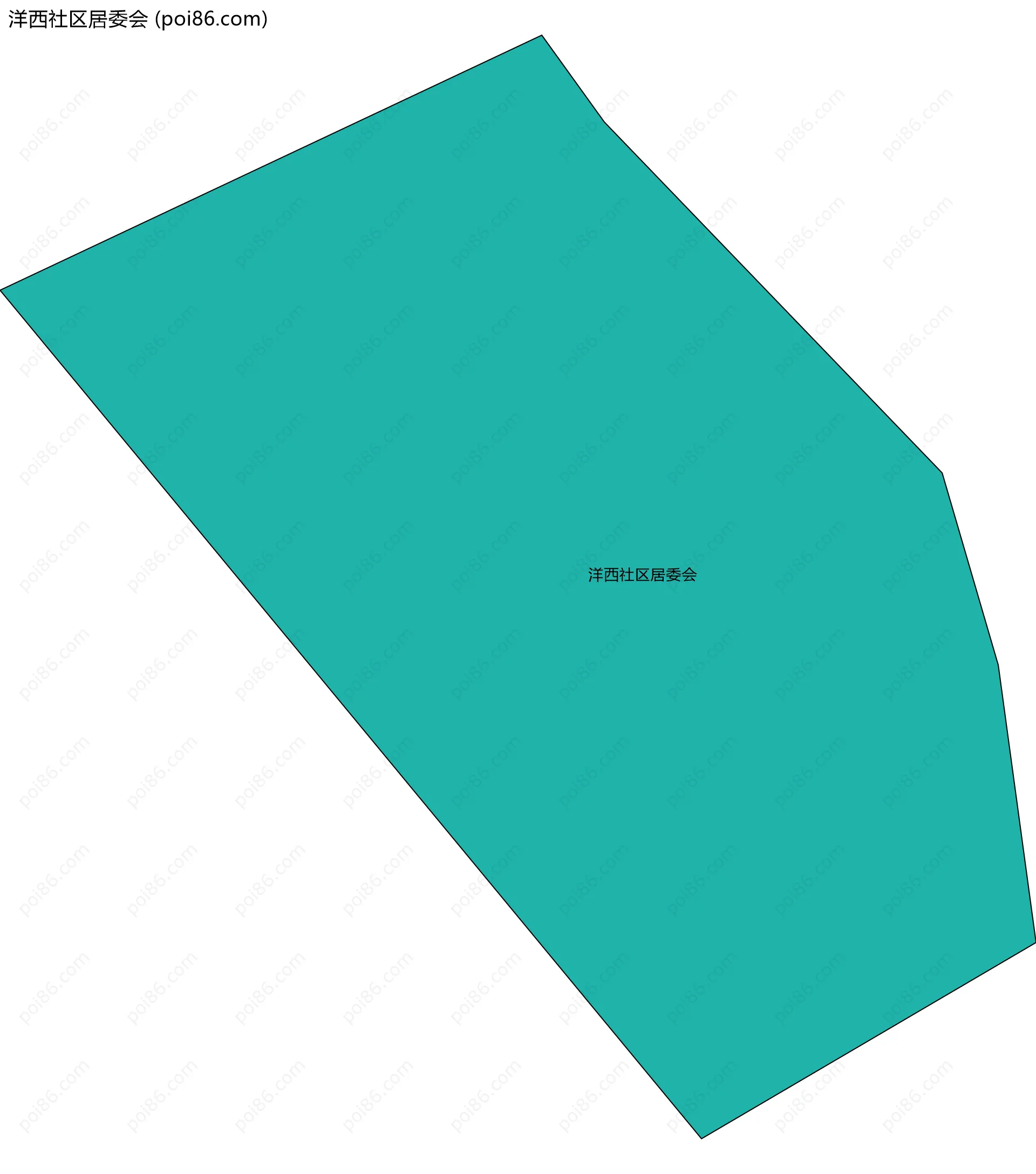 洋西社区居委会边界地图