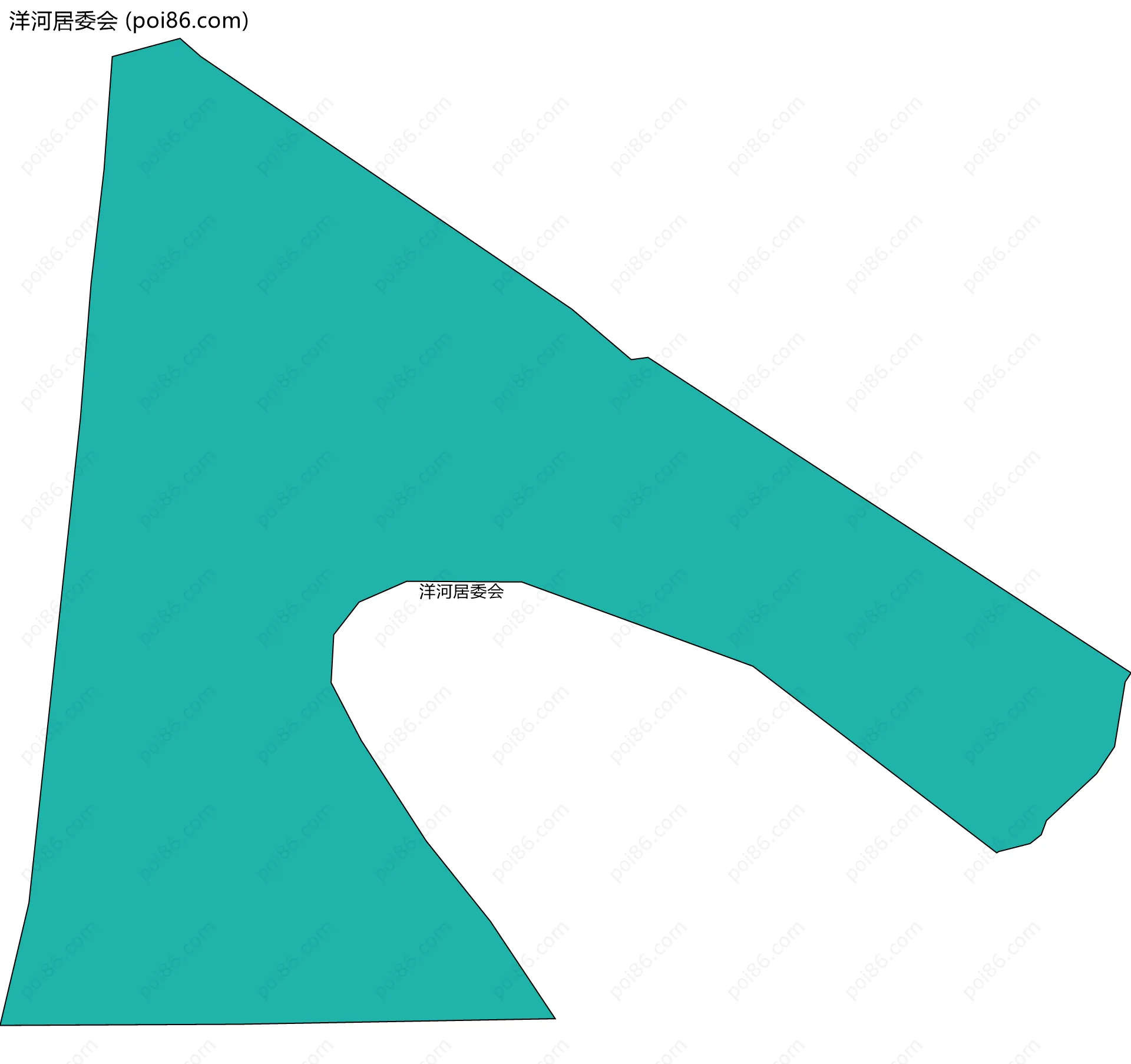 洋河居委会边界地图