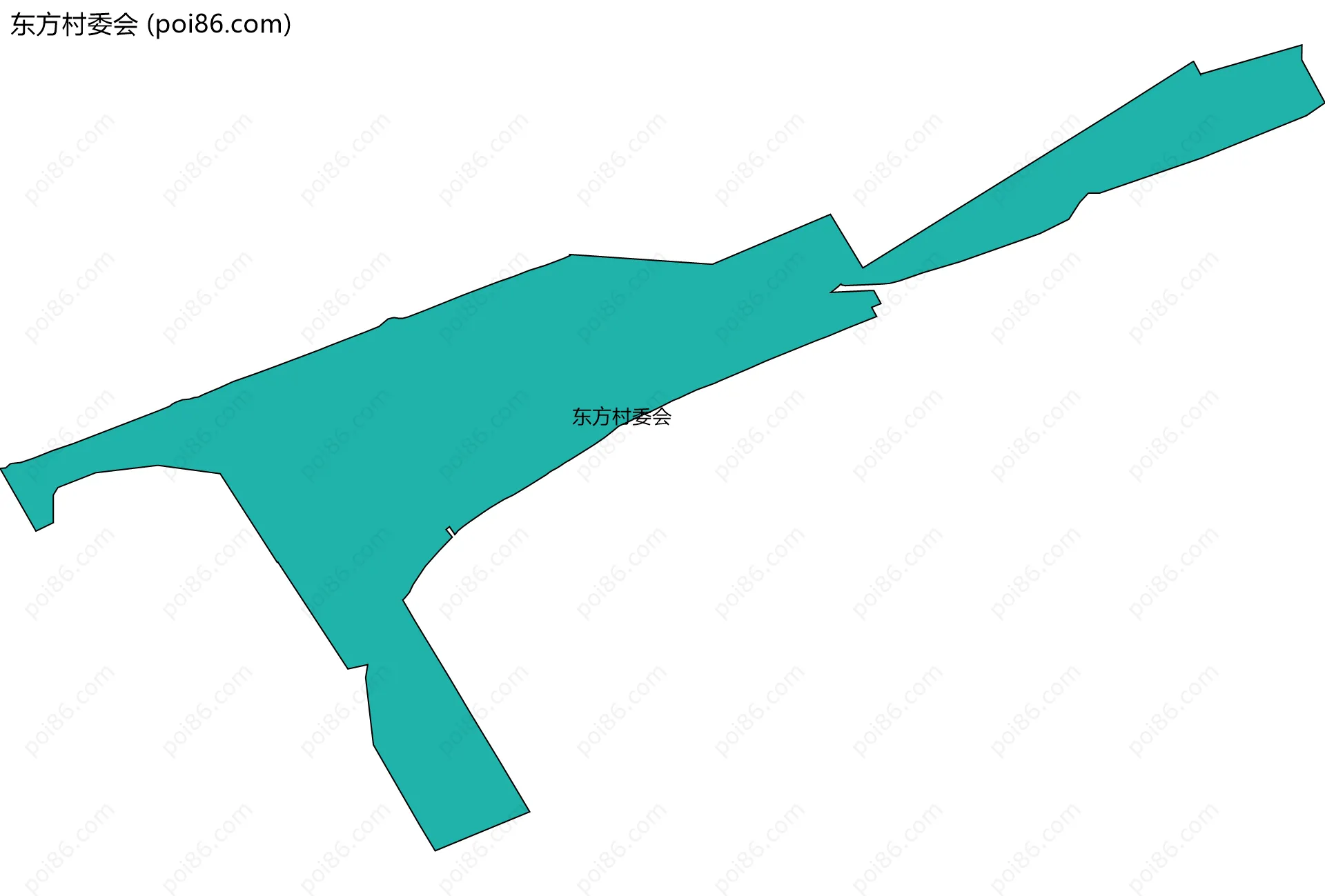 东方村委会边界地图