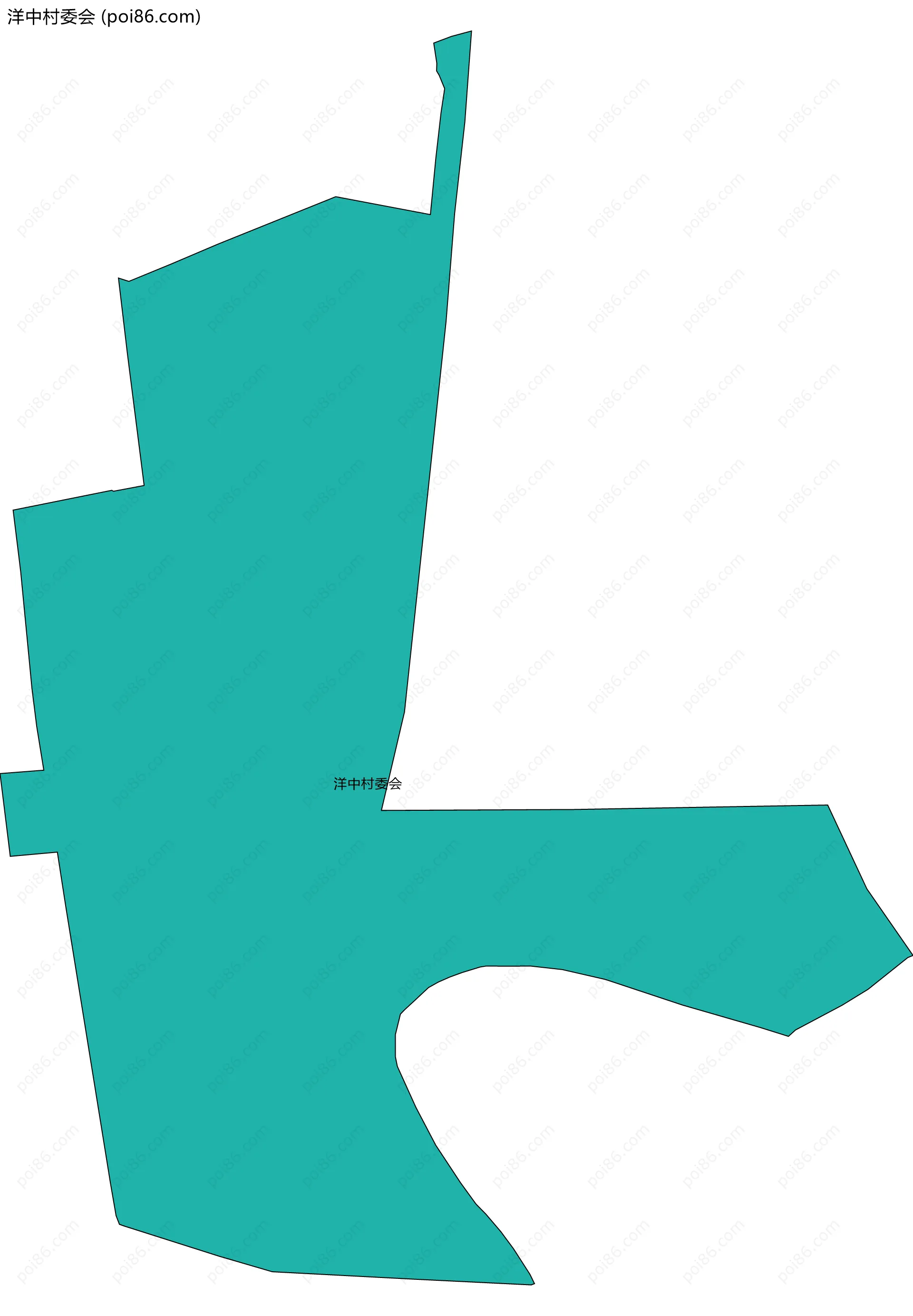 洋中村委会边界地图