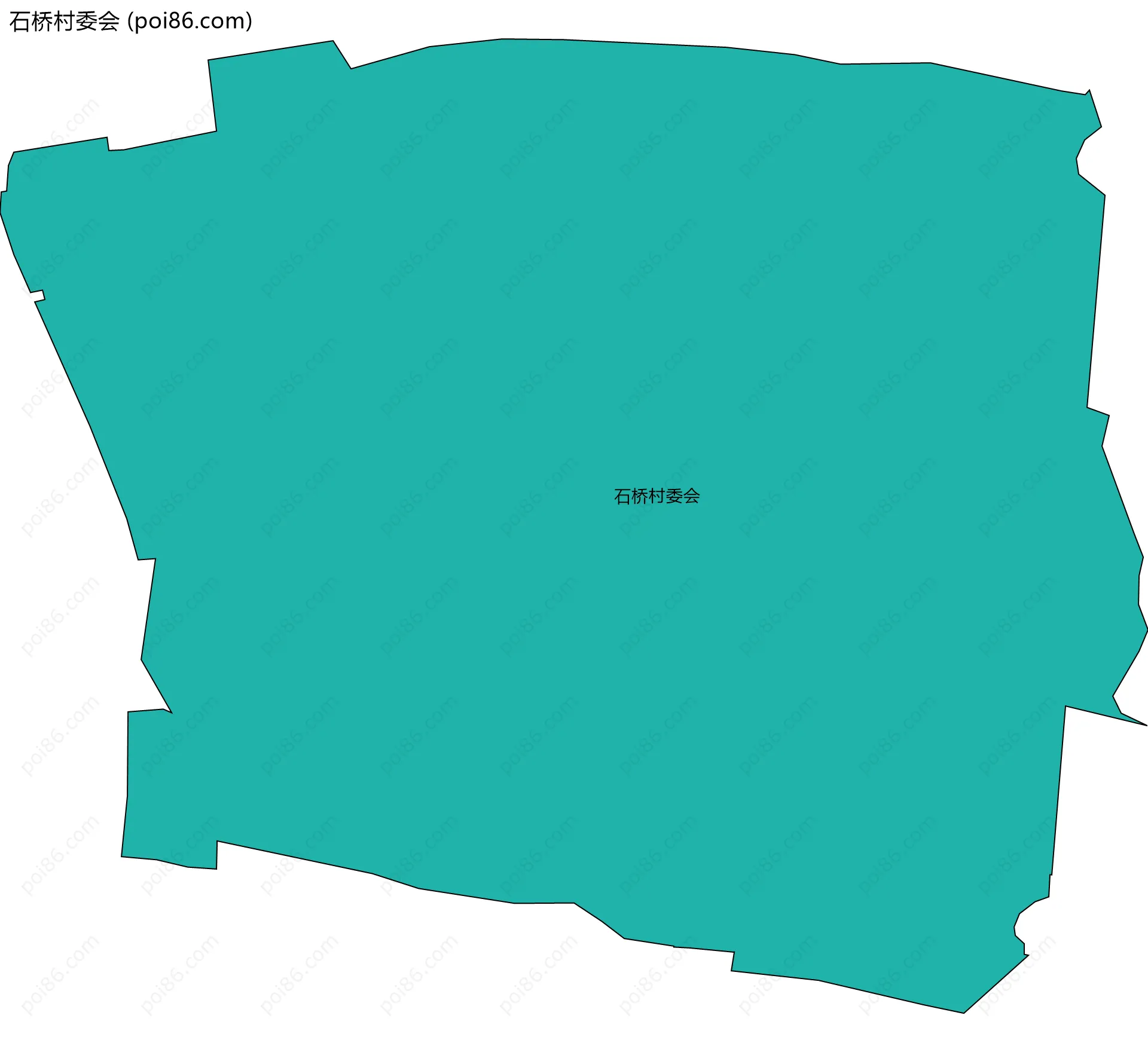 石桥村委会边界地图
