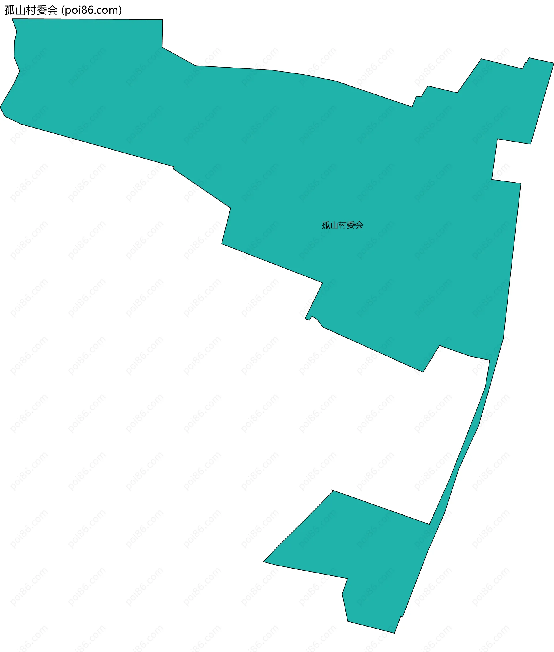 孤山村委会边界地图
