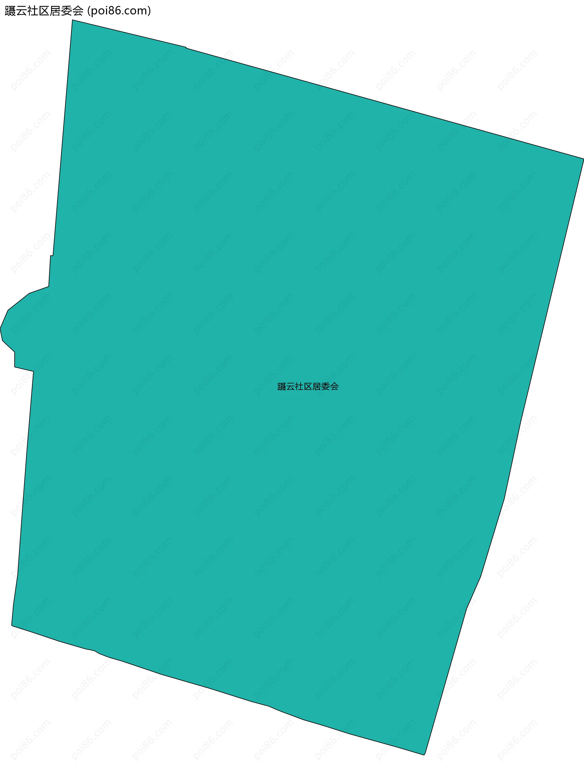 蹑云社区居委会边界地图