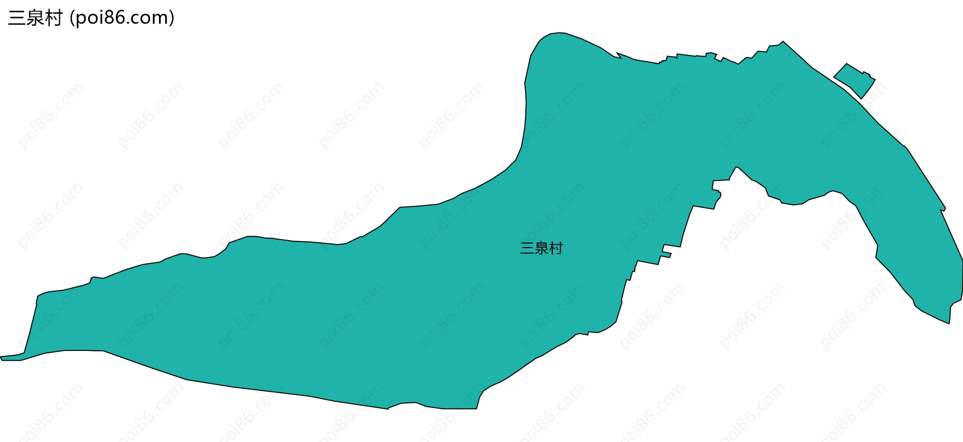 三泉村边界地图