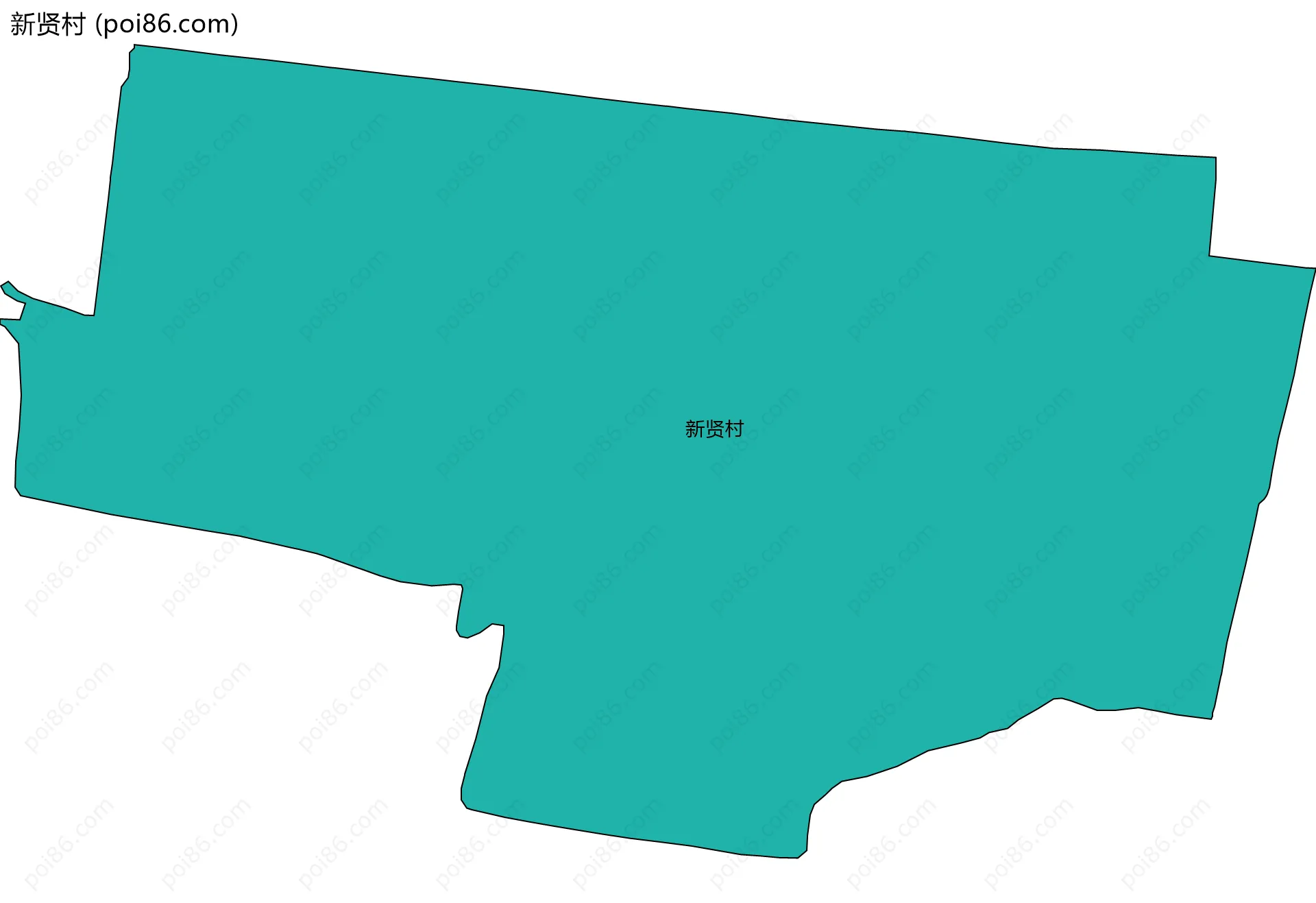 新贤村边界地图