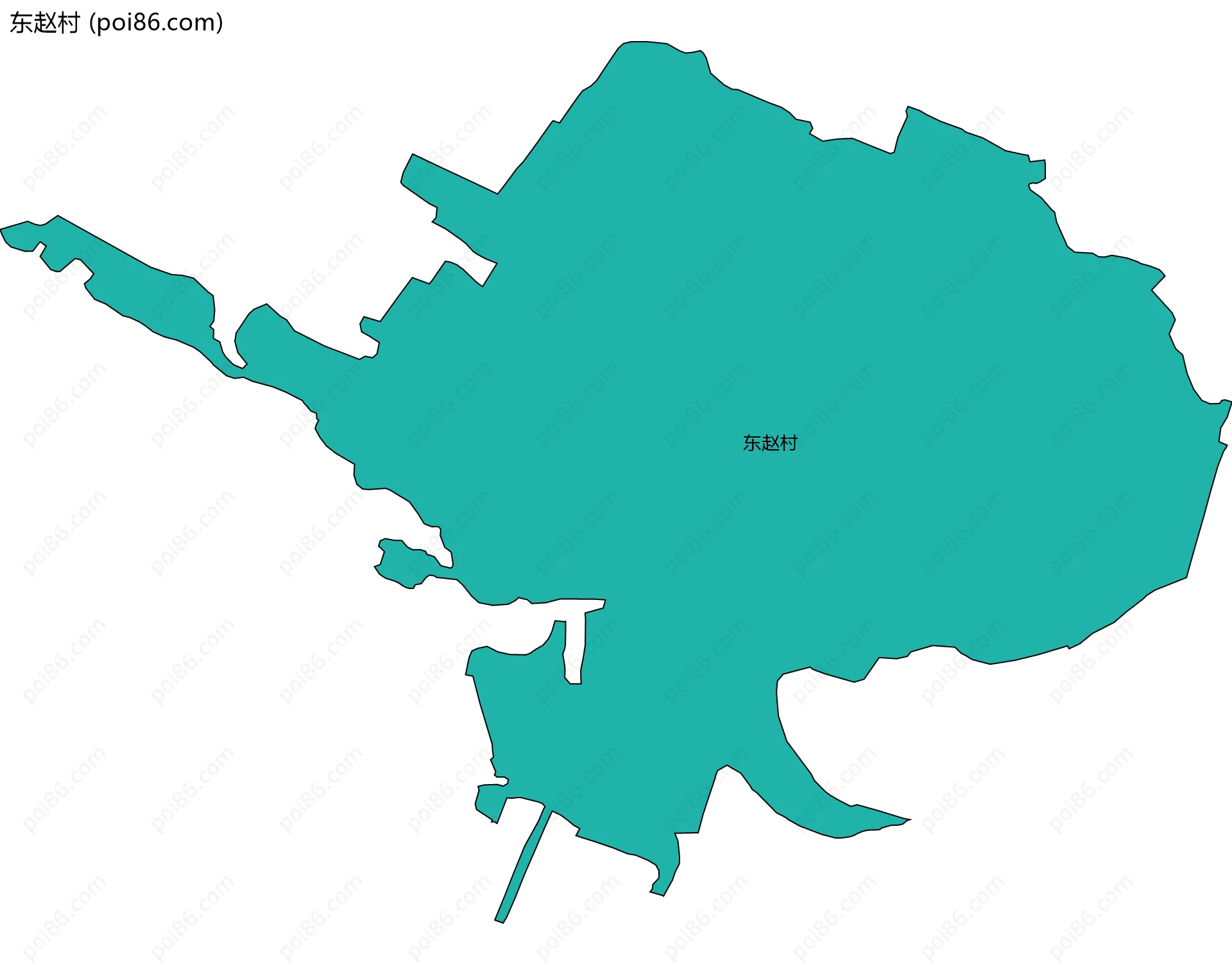 东赵村边界地图
