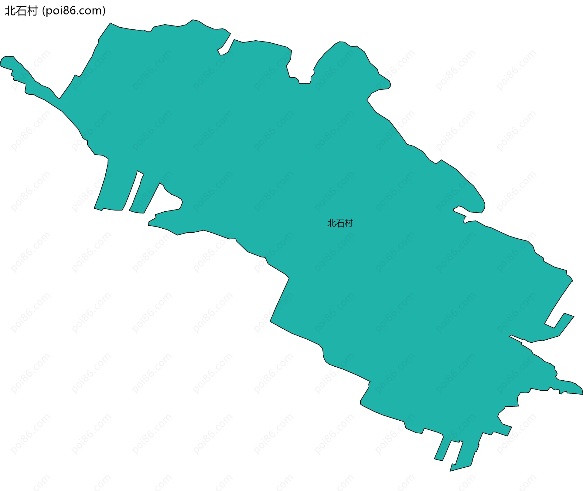 北石村边界地图