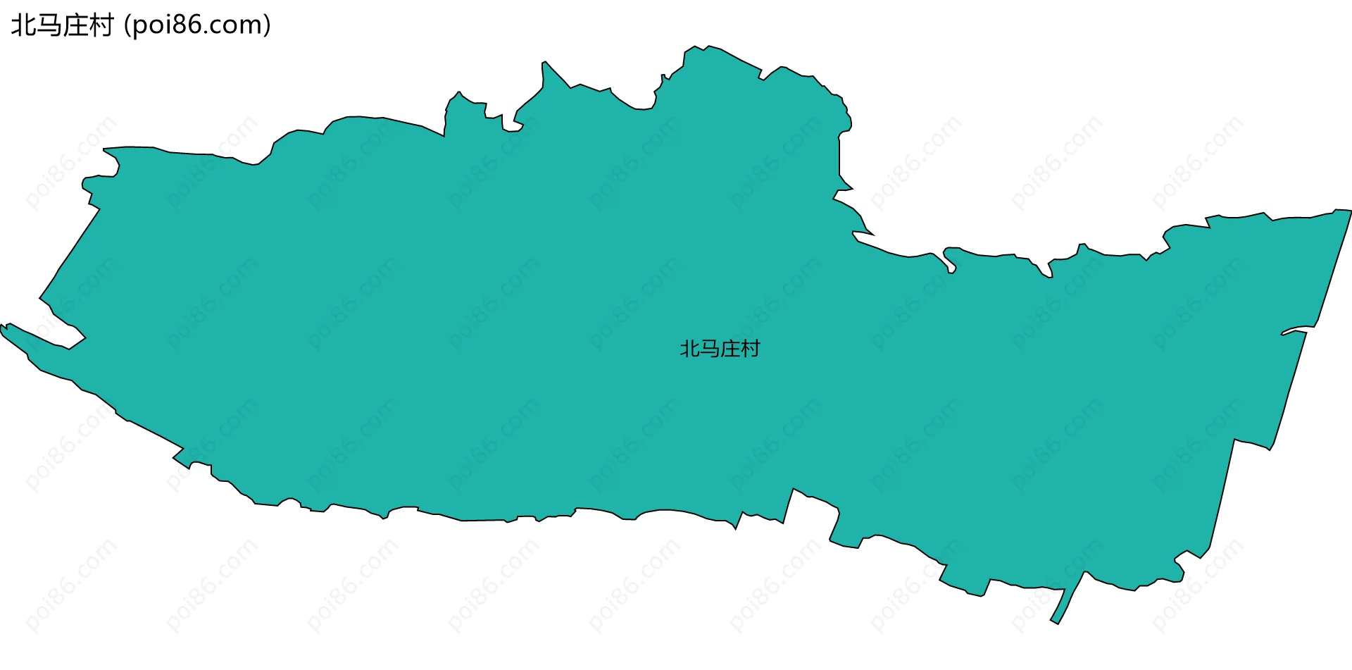 北马庄村边界地图