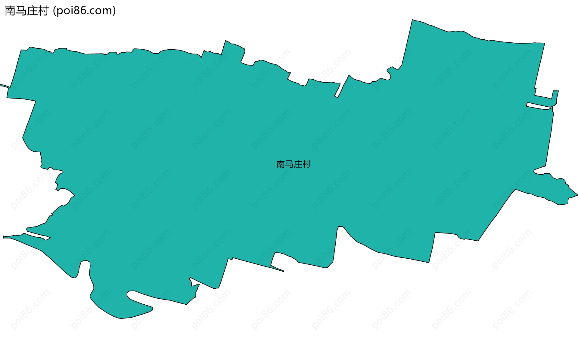 南马庄村边界地图