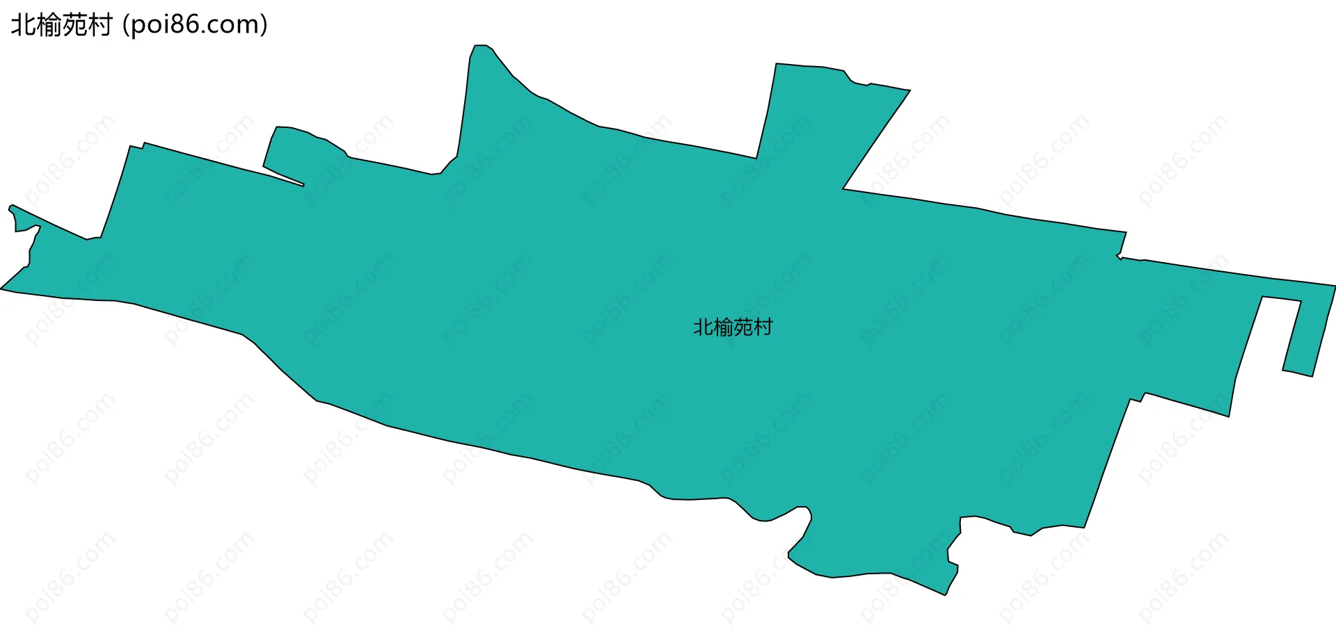 北榆苑村边界地图