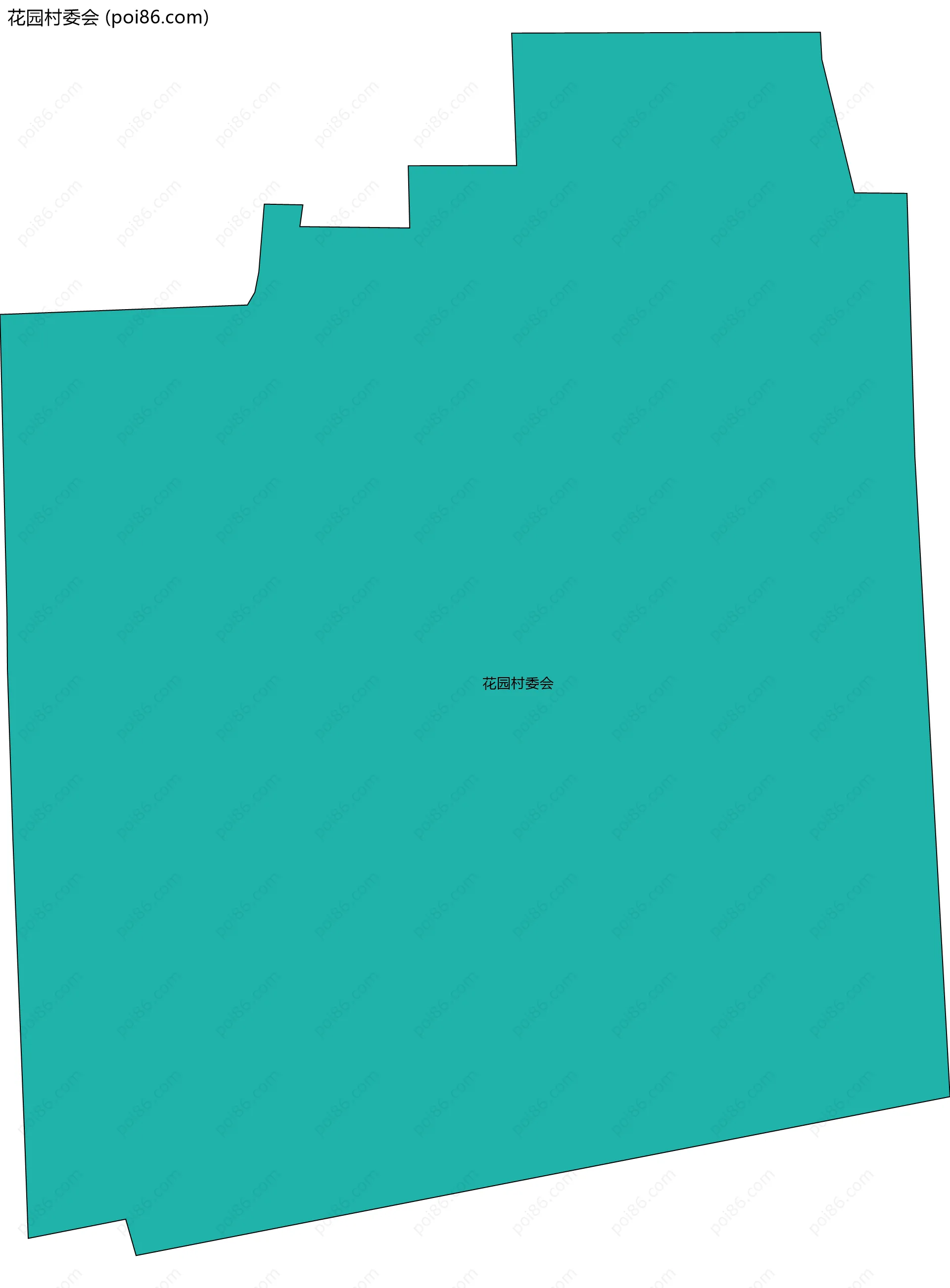 花园村委会边界地图