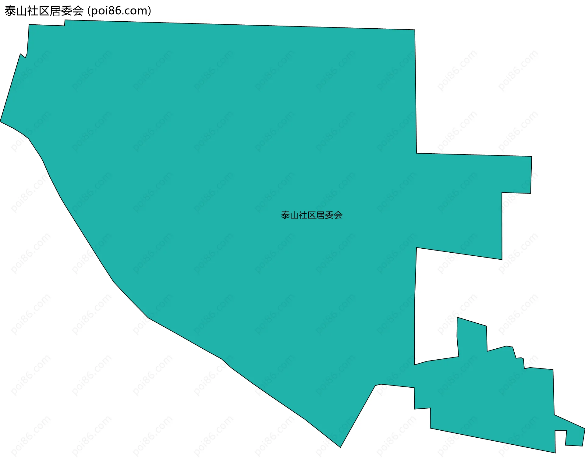 泰山社区居委会边界地图