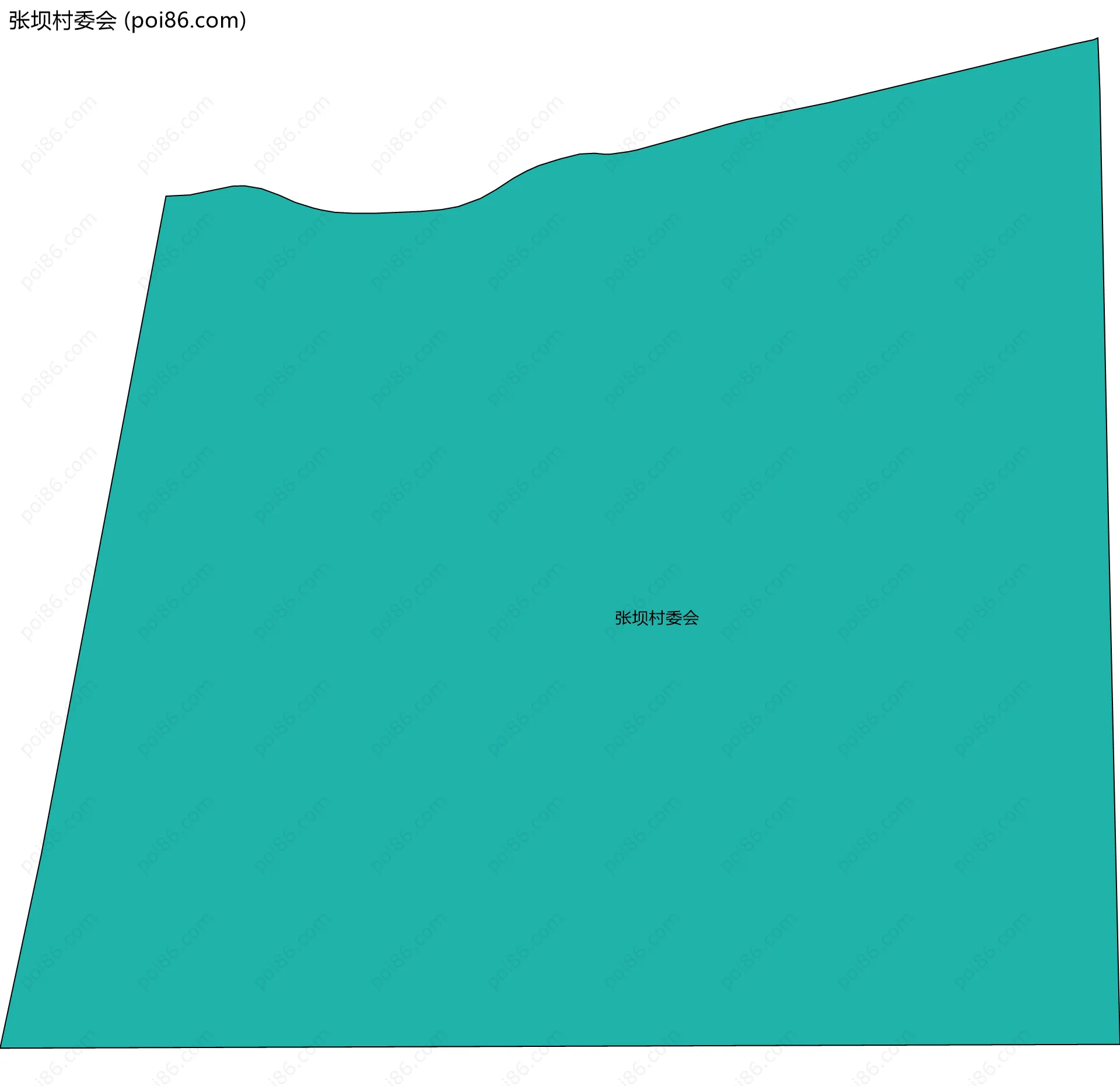 张坝村委会边界地图