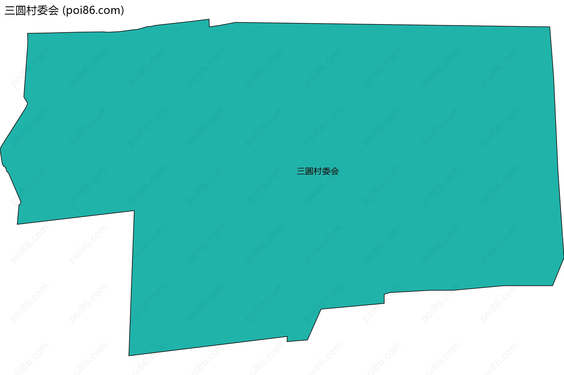 三圆村委会边界地图