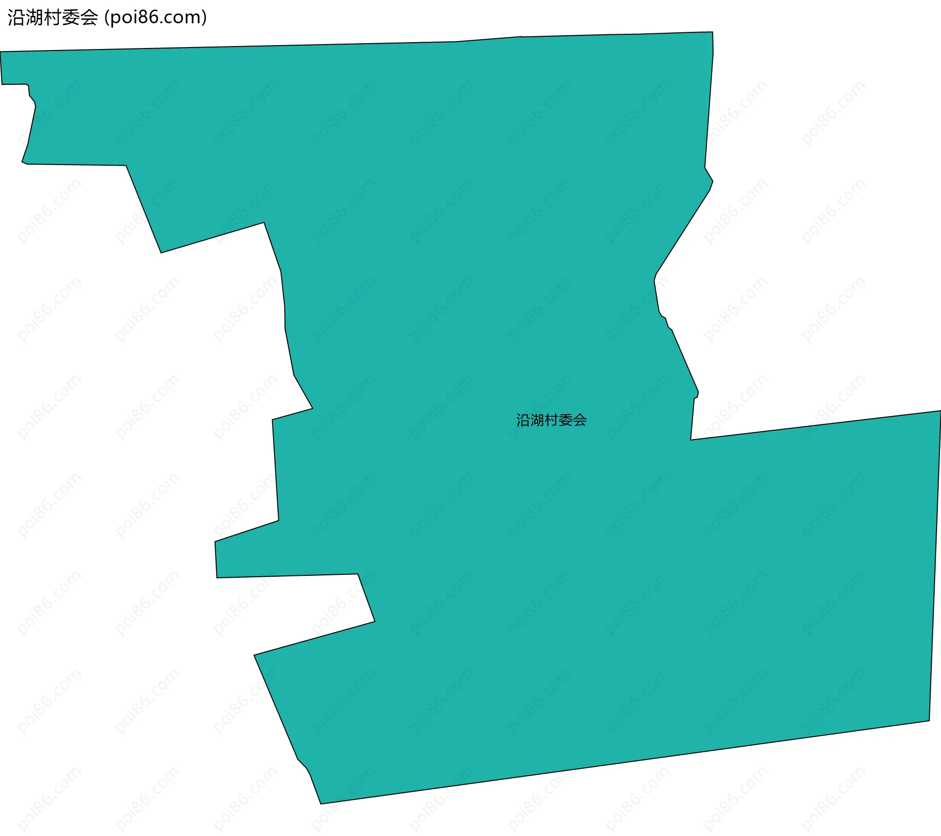 沿湖村委会边界地图