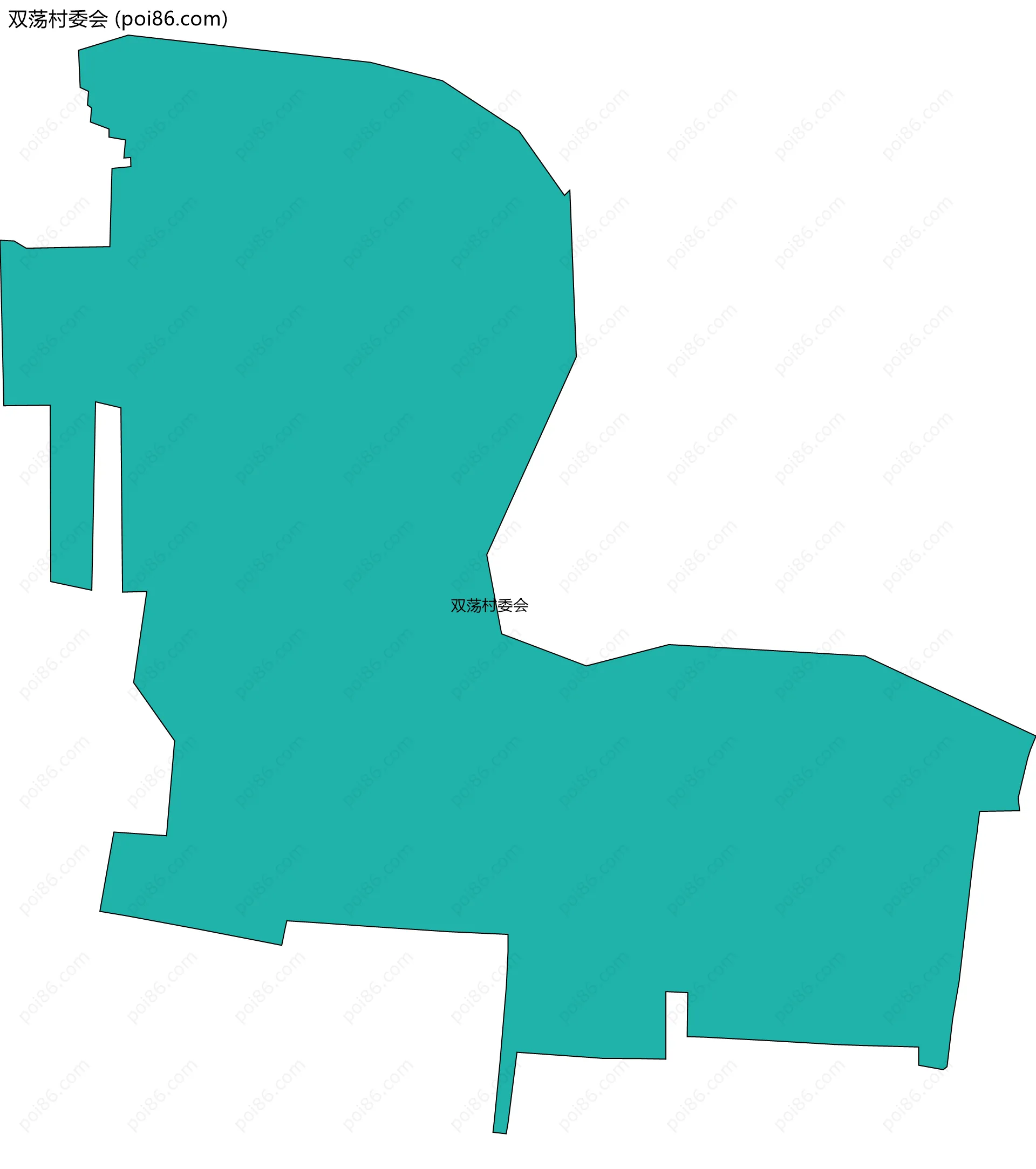 双荡村委会边界地图