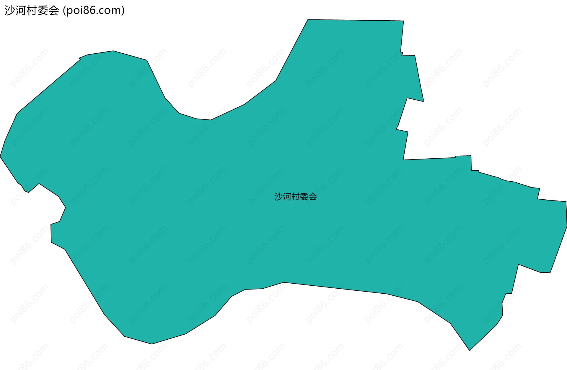 沙河村委会边界地图
