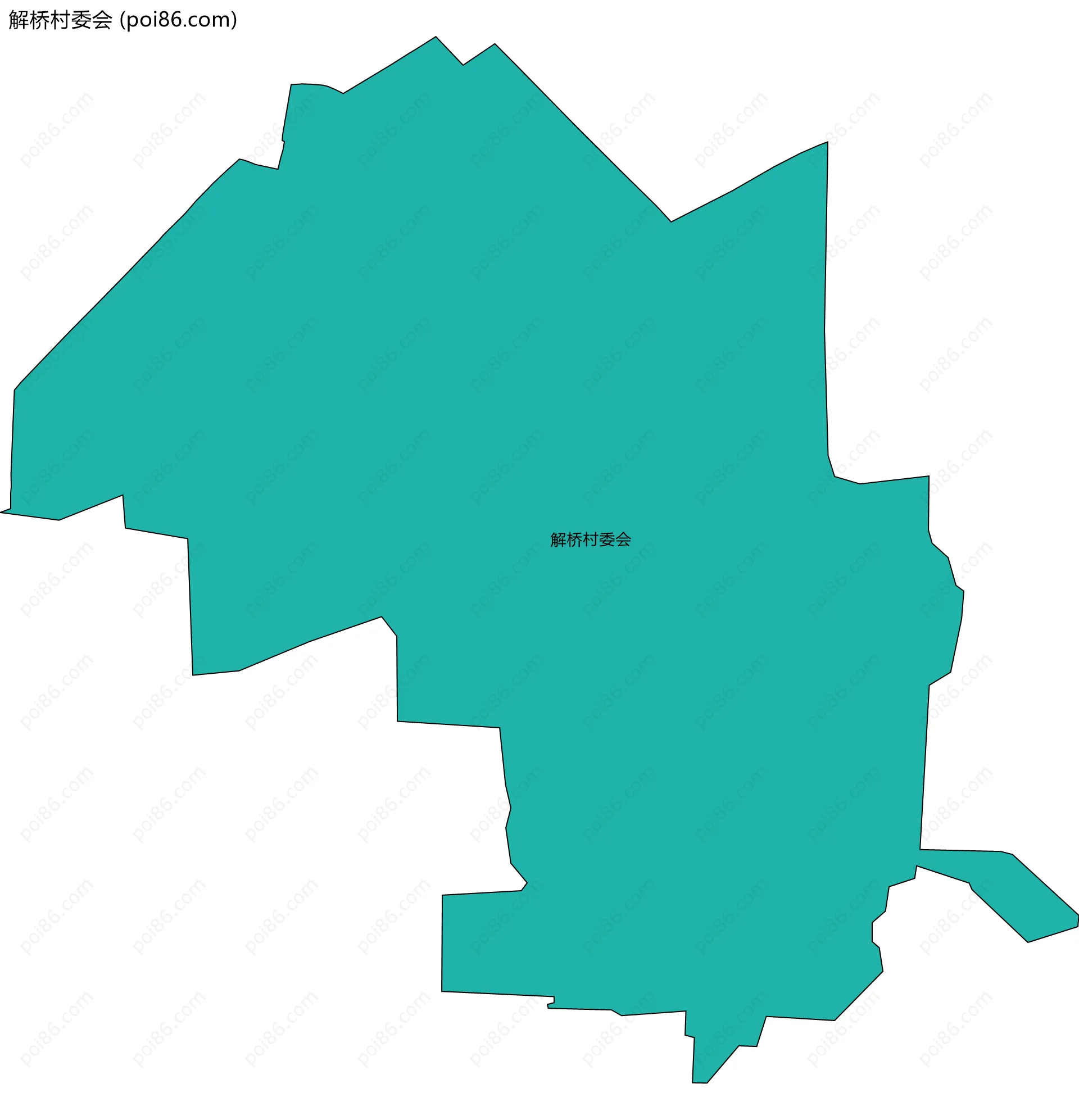 解桥村委会边界地图