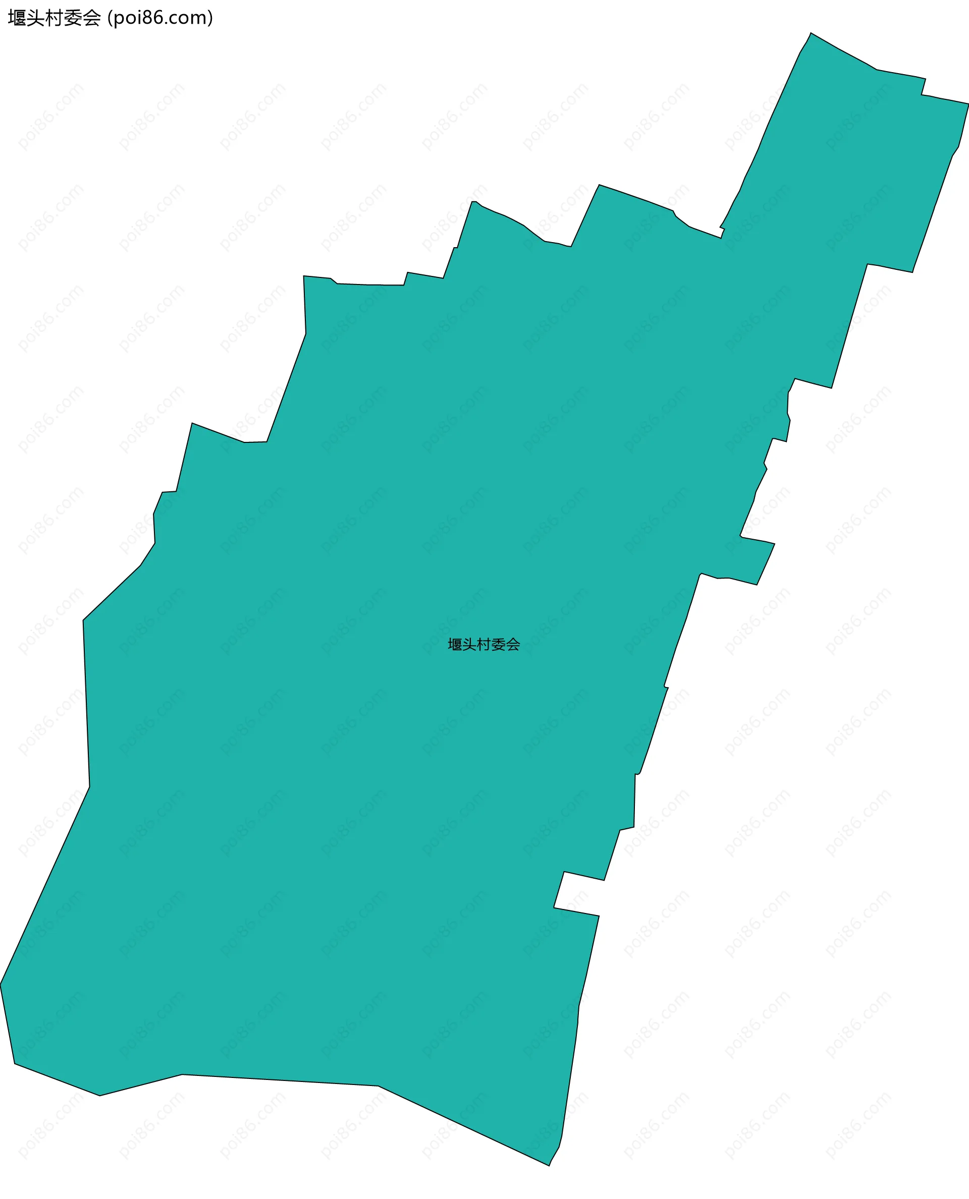 堰头村委会边界地图