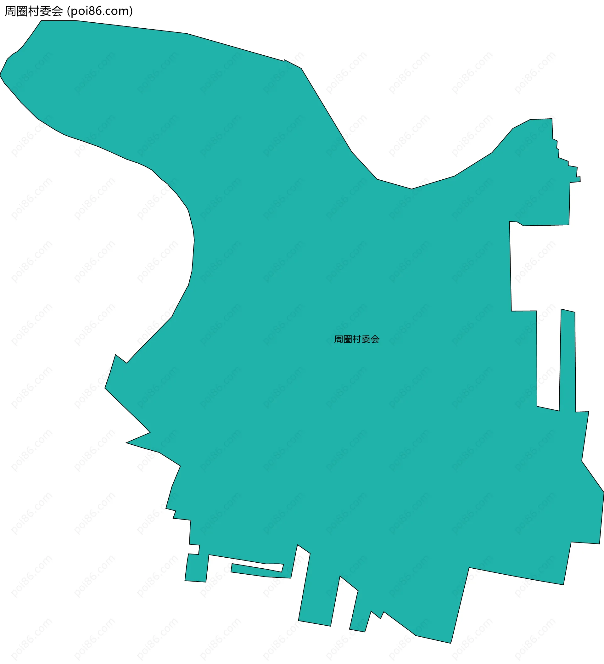 周圈村委会边界地图