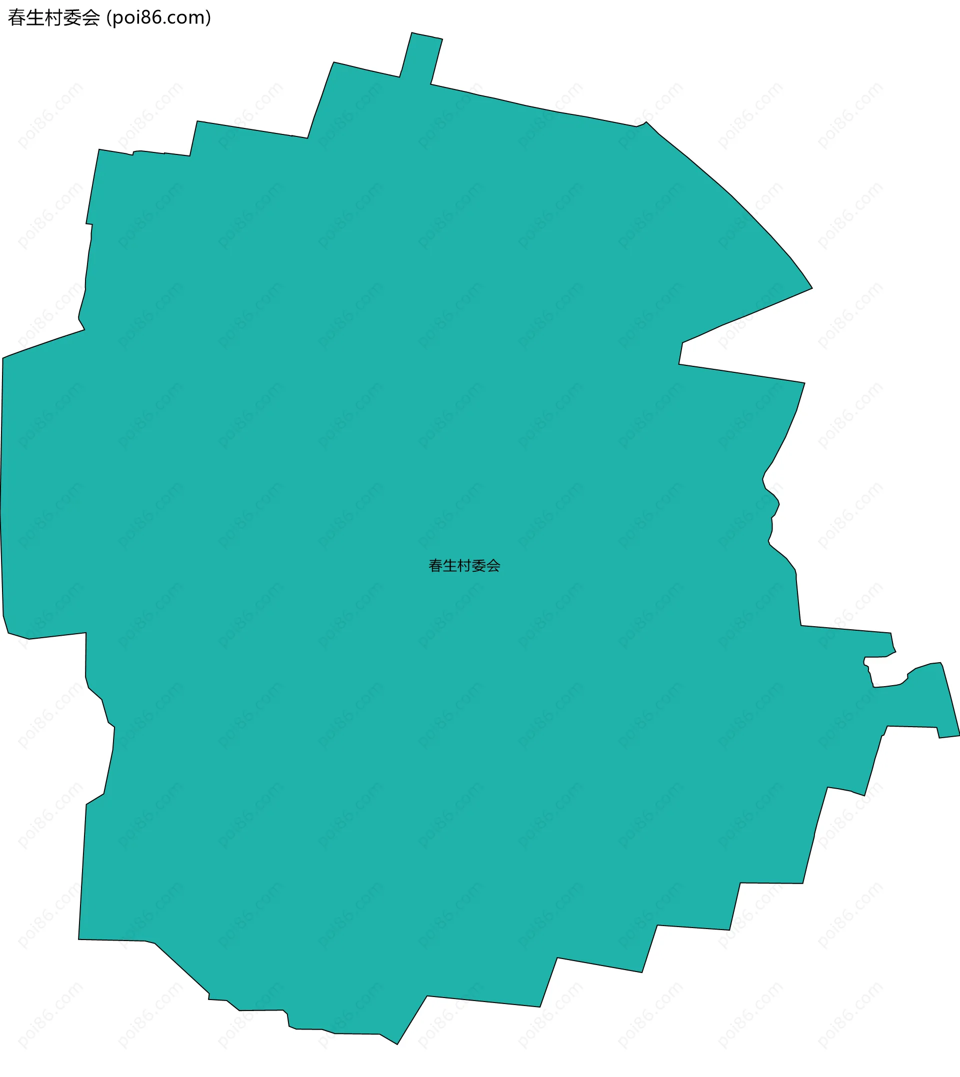 春生村委会边界地图