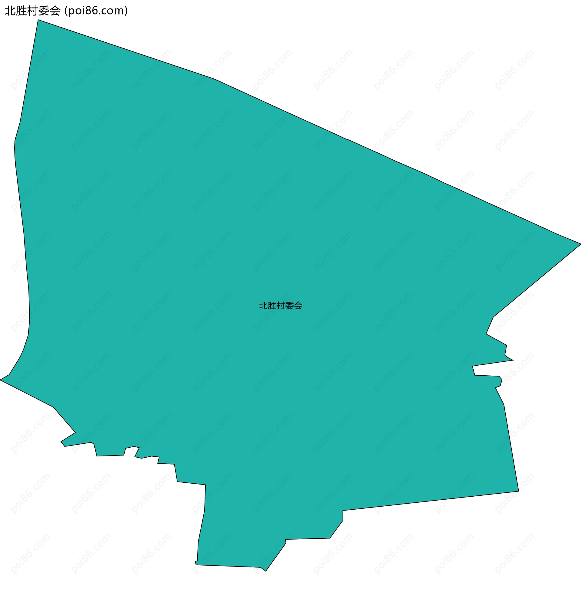 北胜村委会边界地图