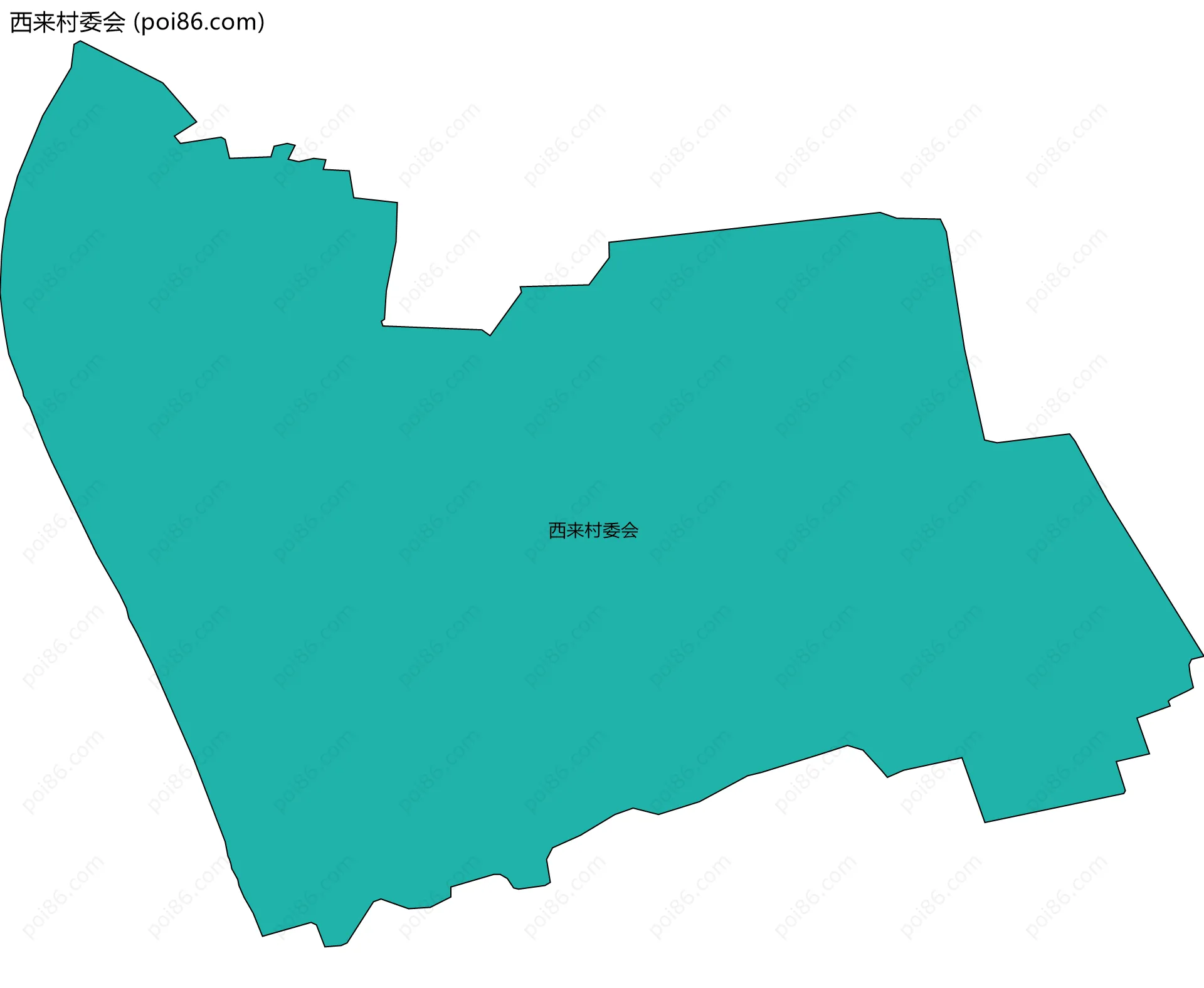 西来村委会边界地图