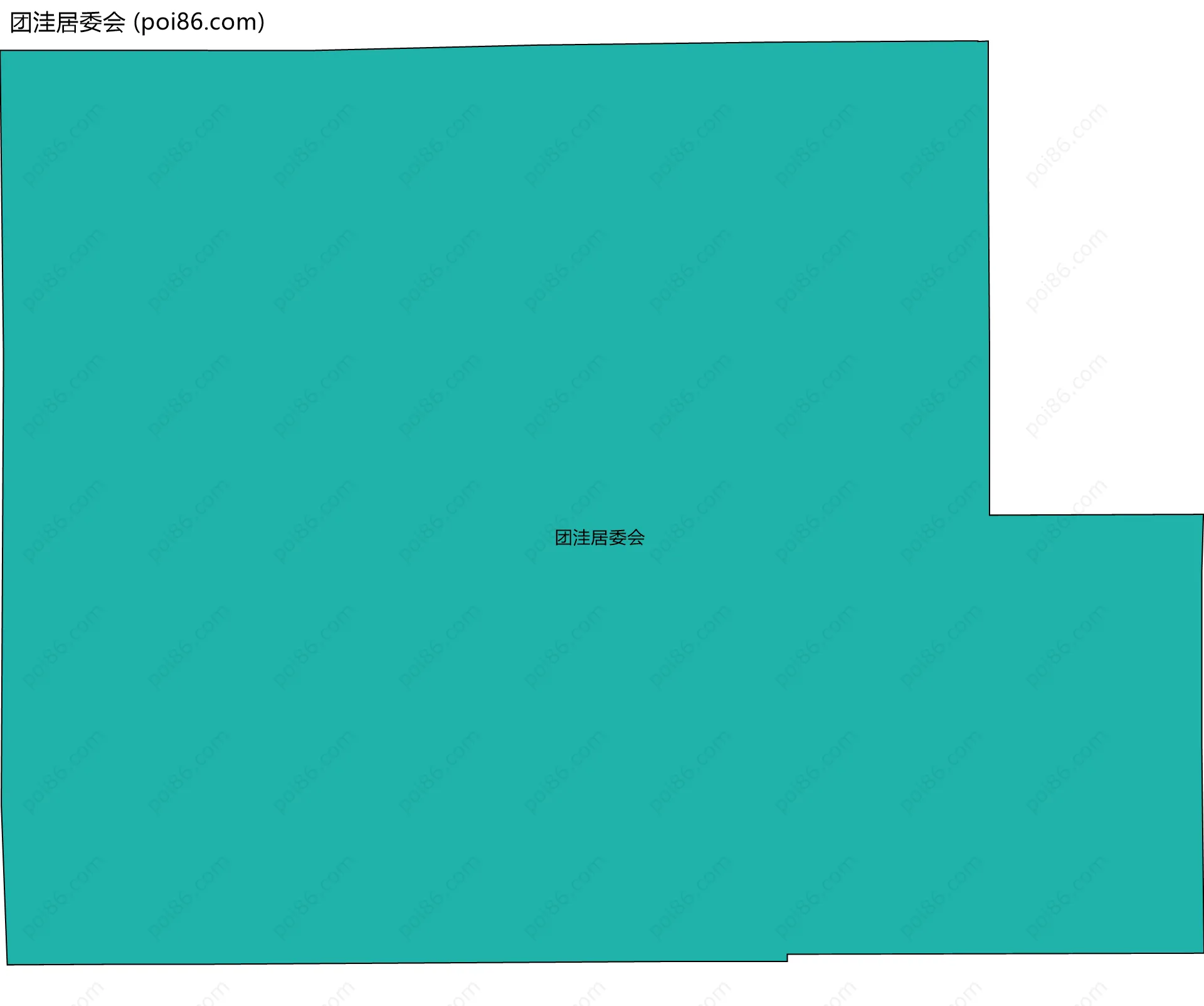 团洼居委会边界地图