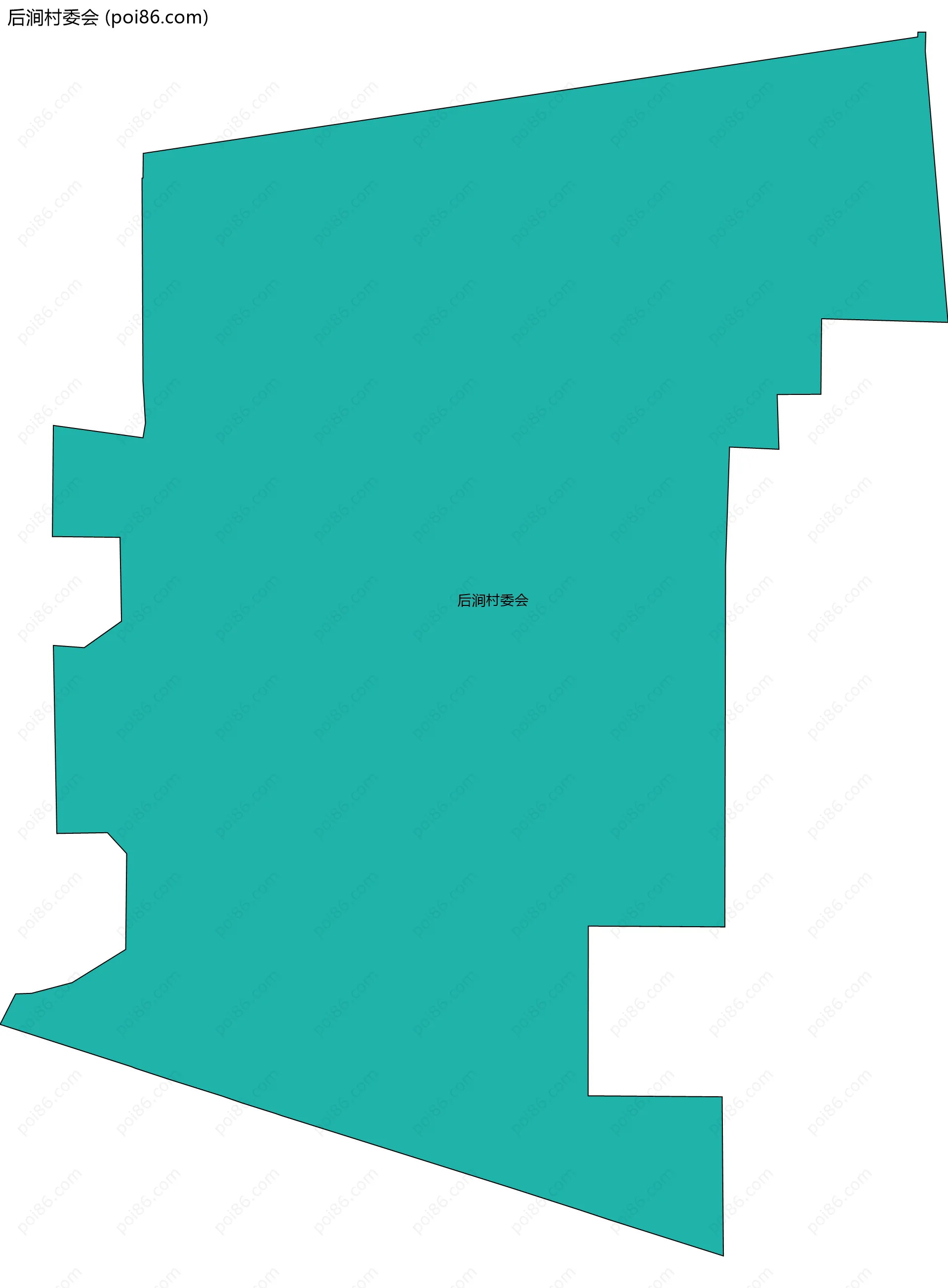 后涧村委会边界地图