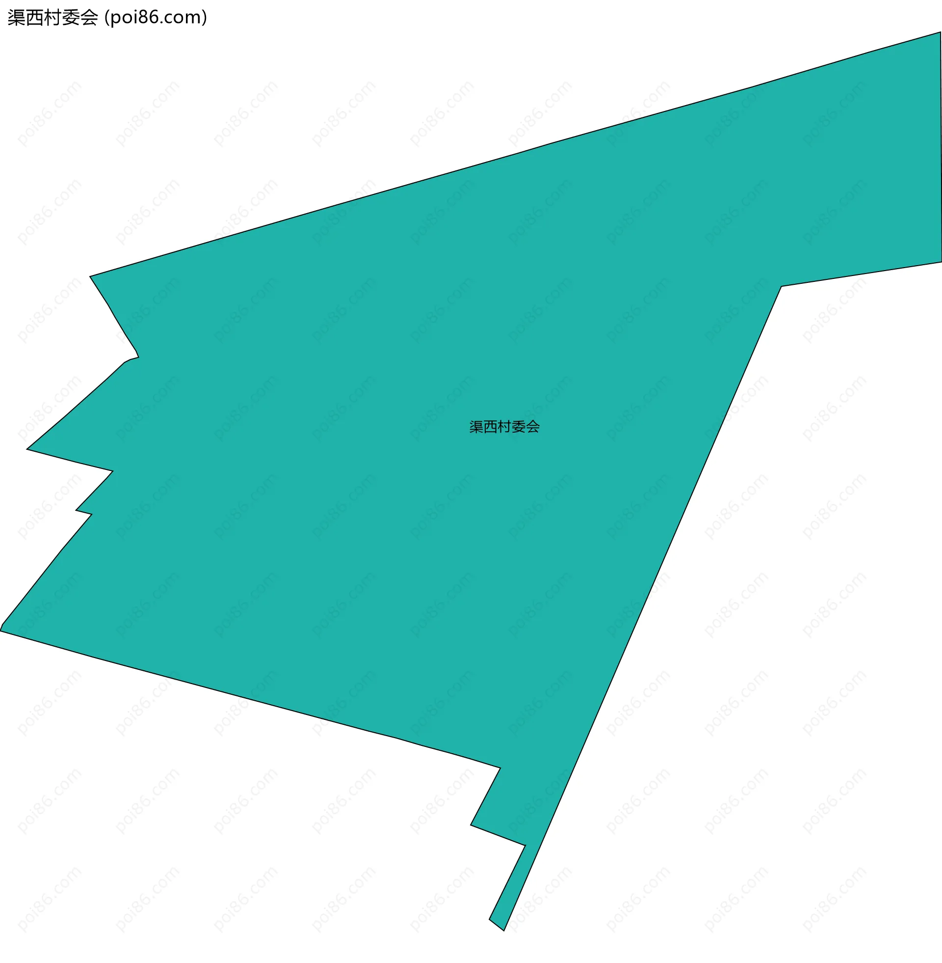 渠西村委会边界地图