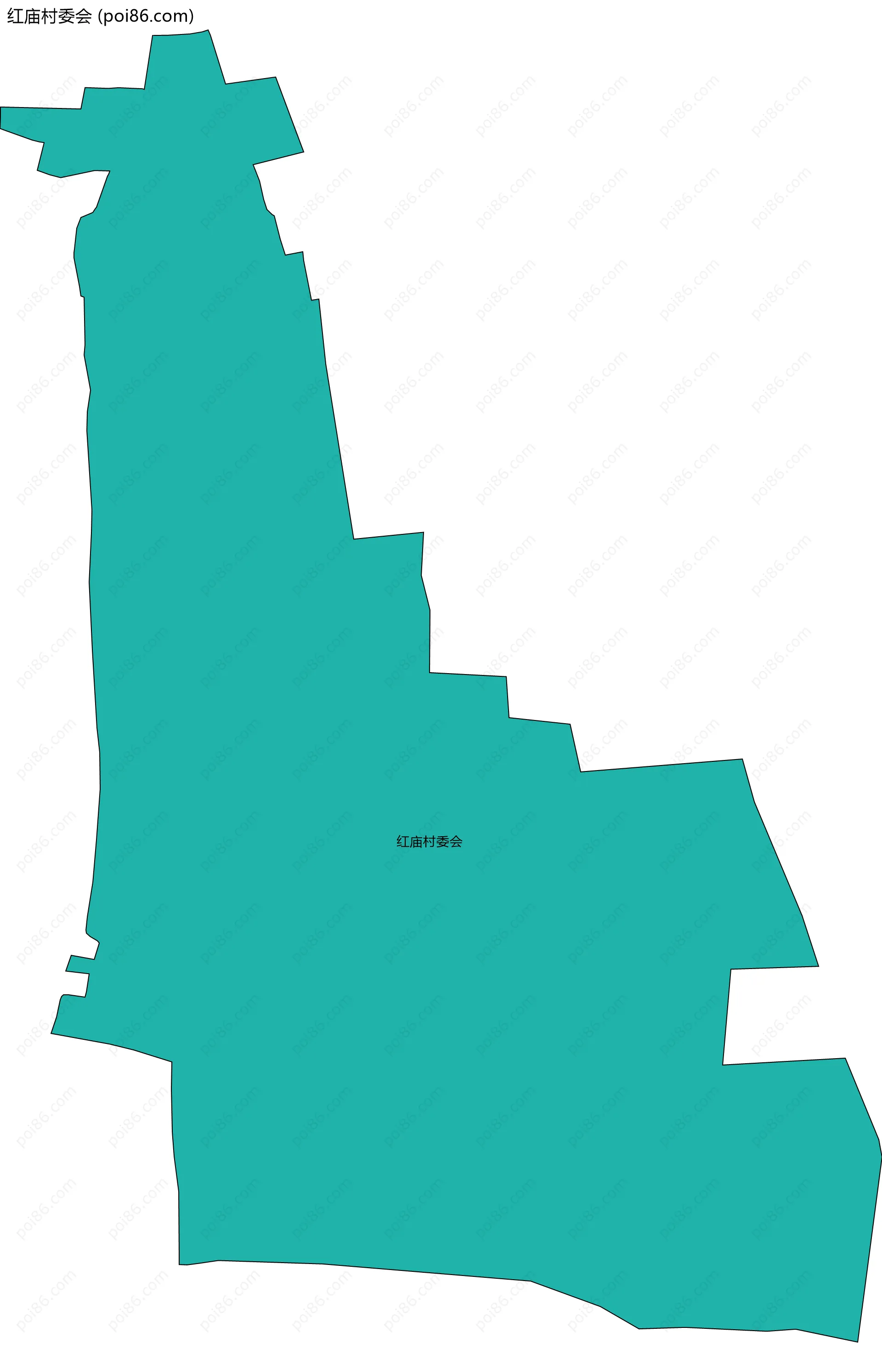 红庙村委会边界地图
