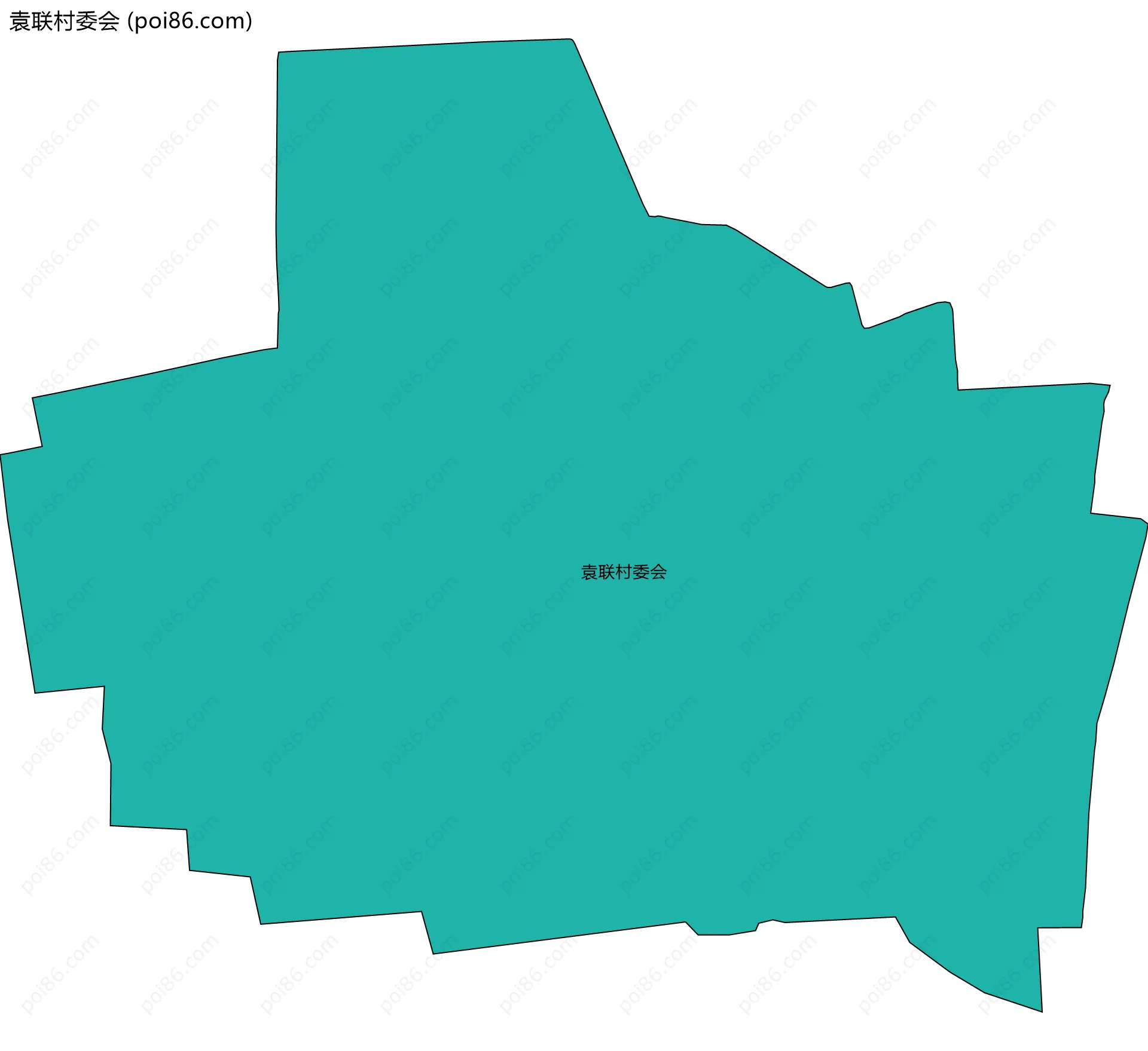 袁联村委会边界地图