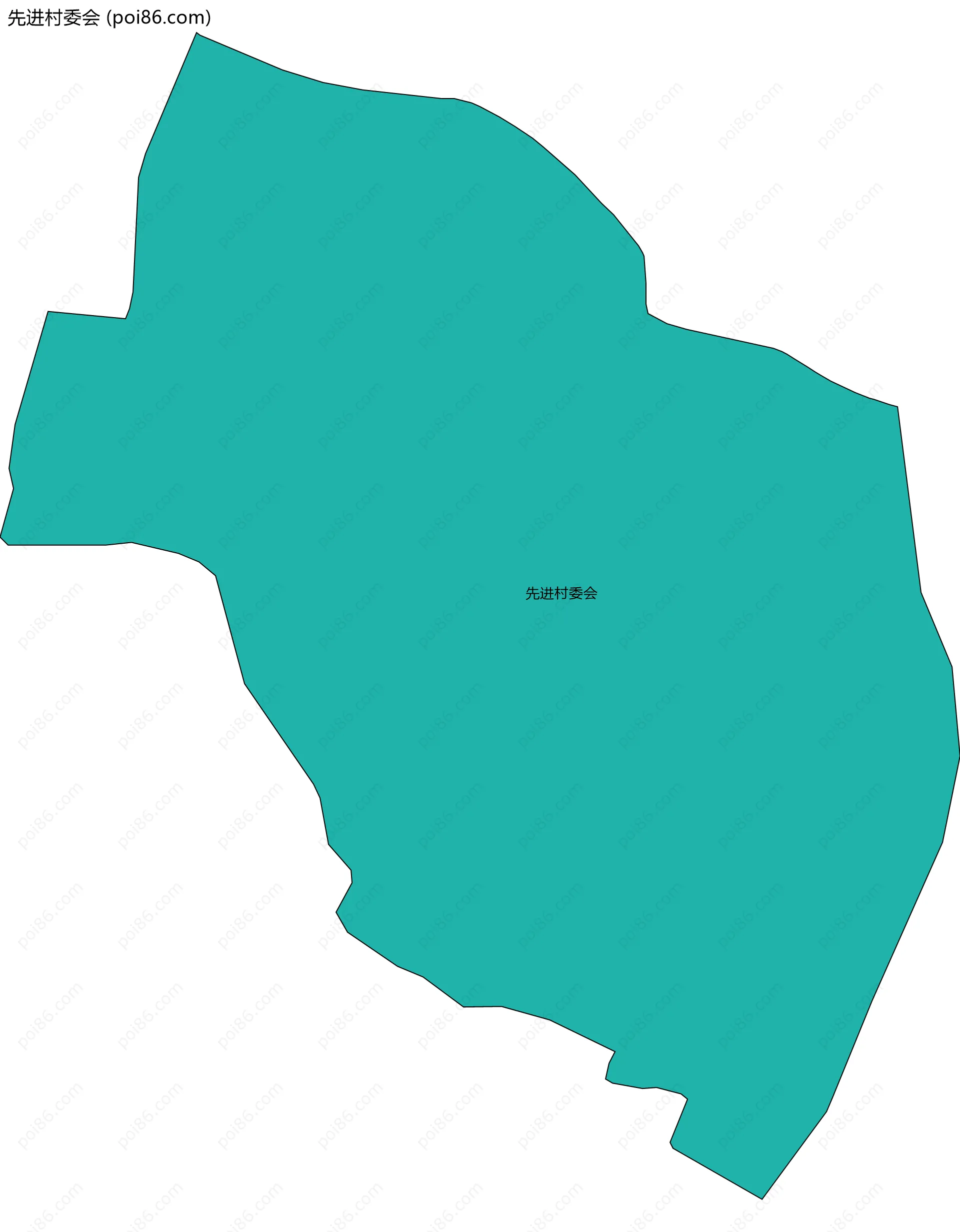先进村委会边界地图