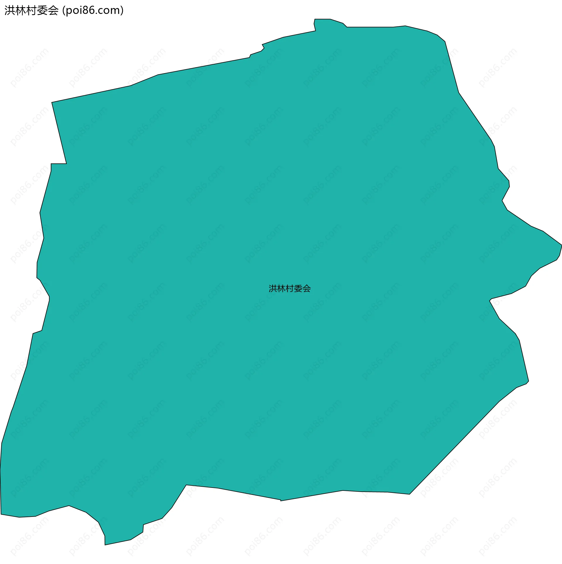 洪林村委会边界地图