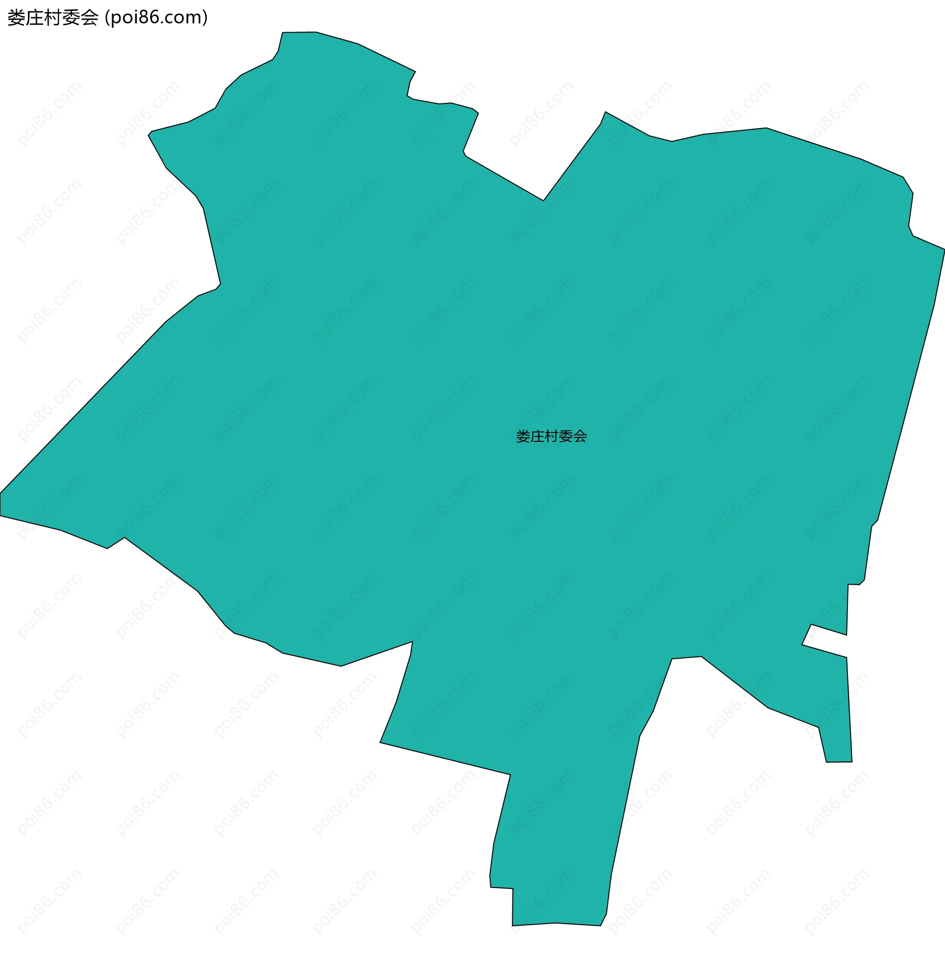 娄庄村委会边界地图