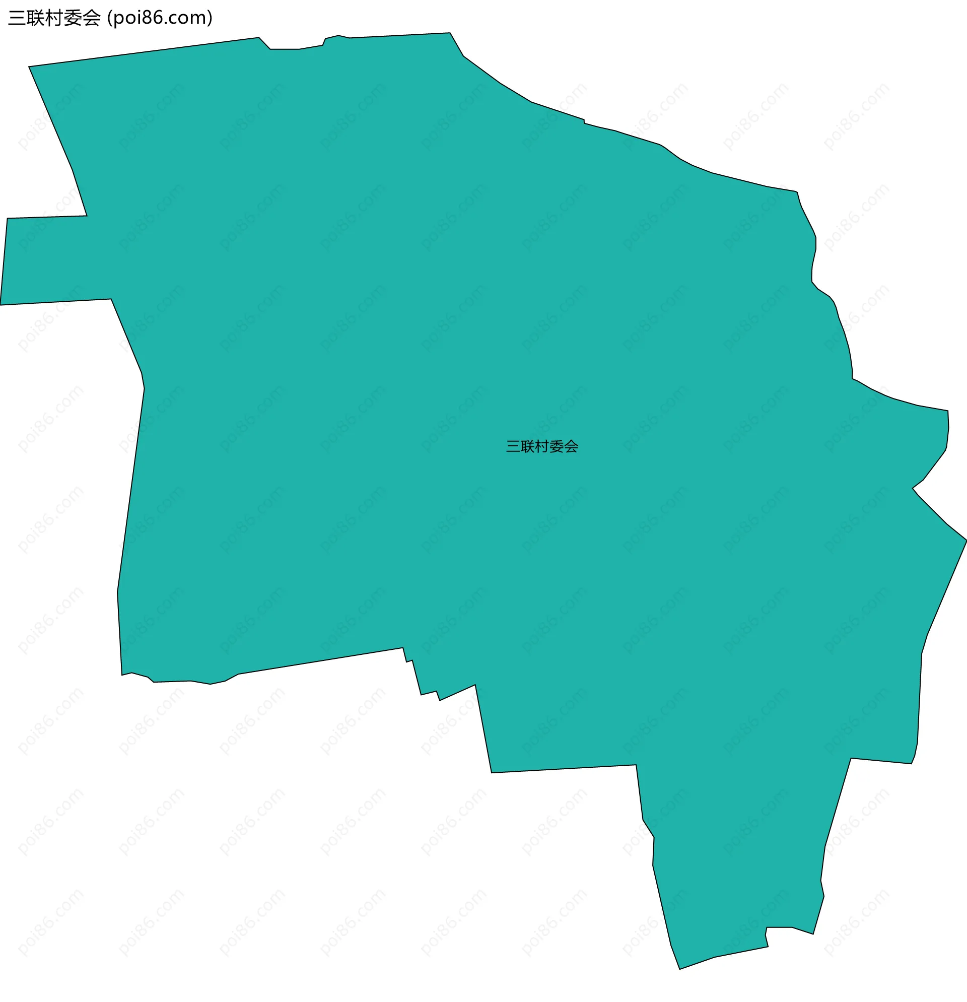 三联村委会边界地图