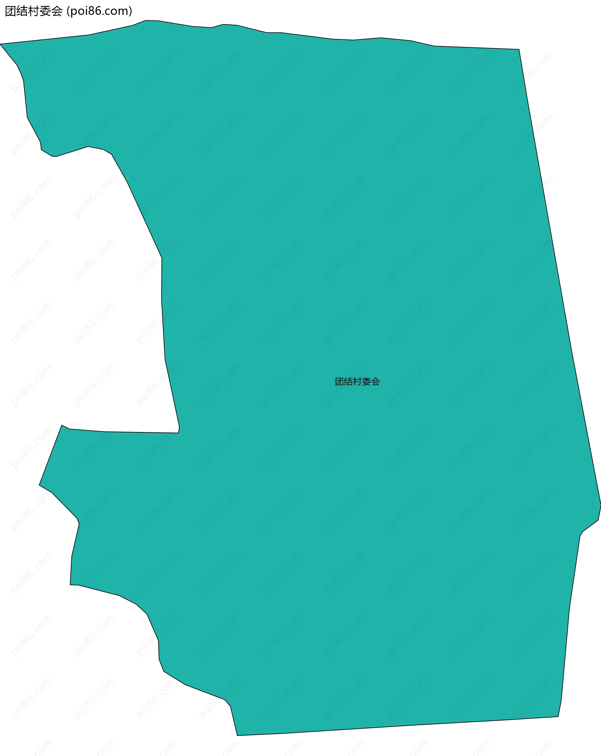 团结村委会边界地图