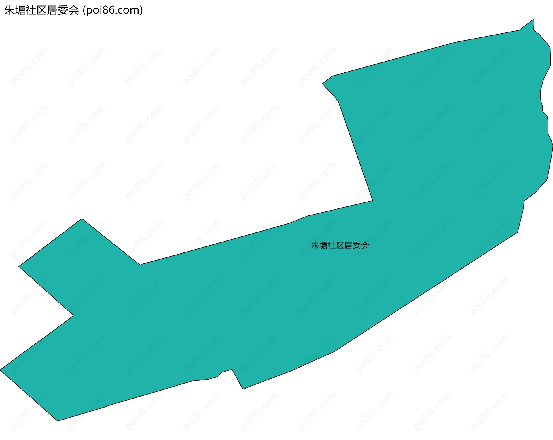 朱塘社区居委会边界地图