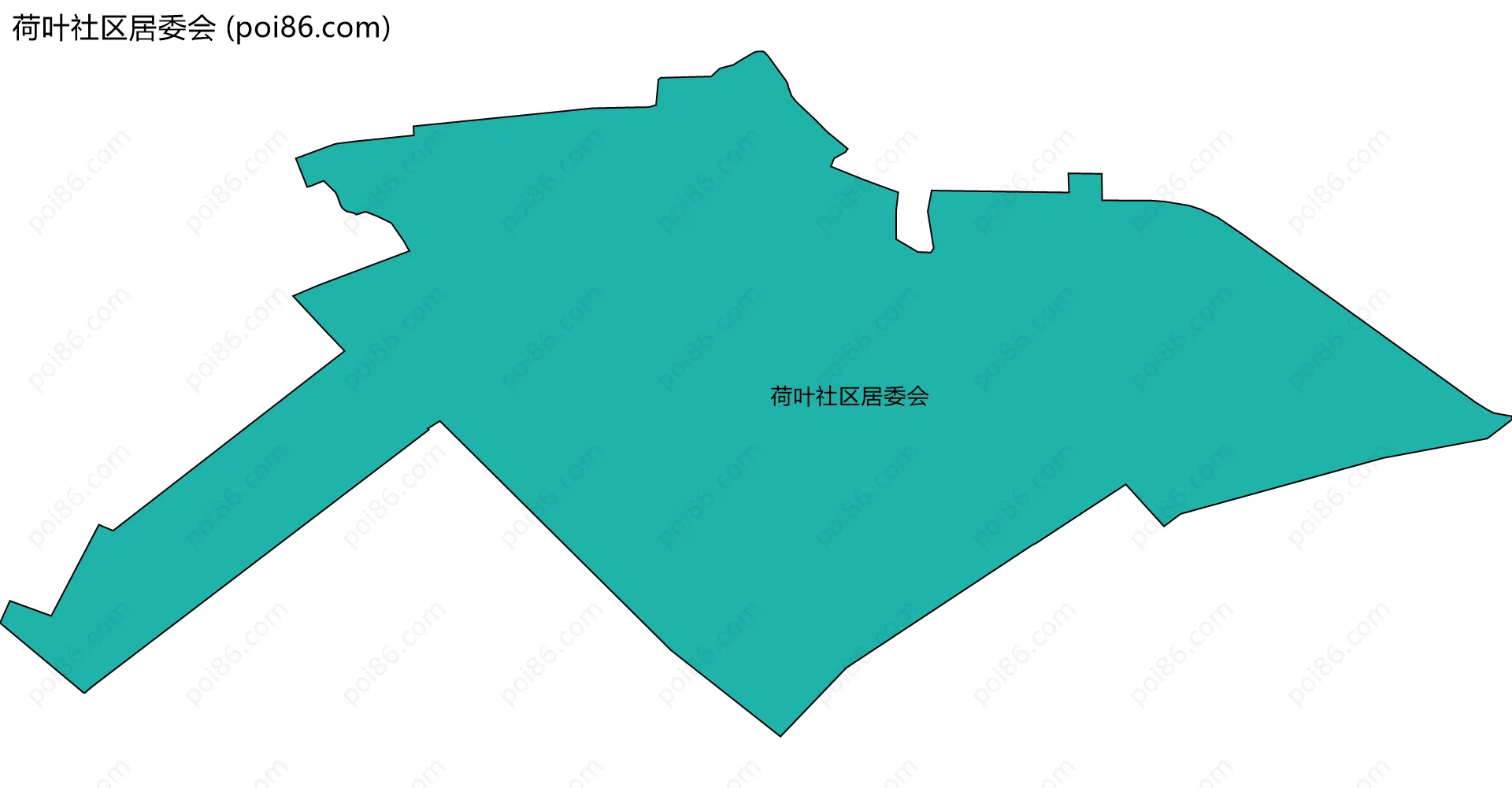 荷叶社区居委会边界地图
