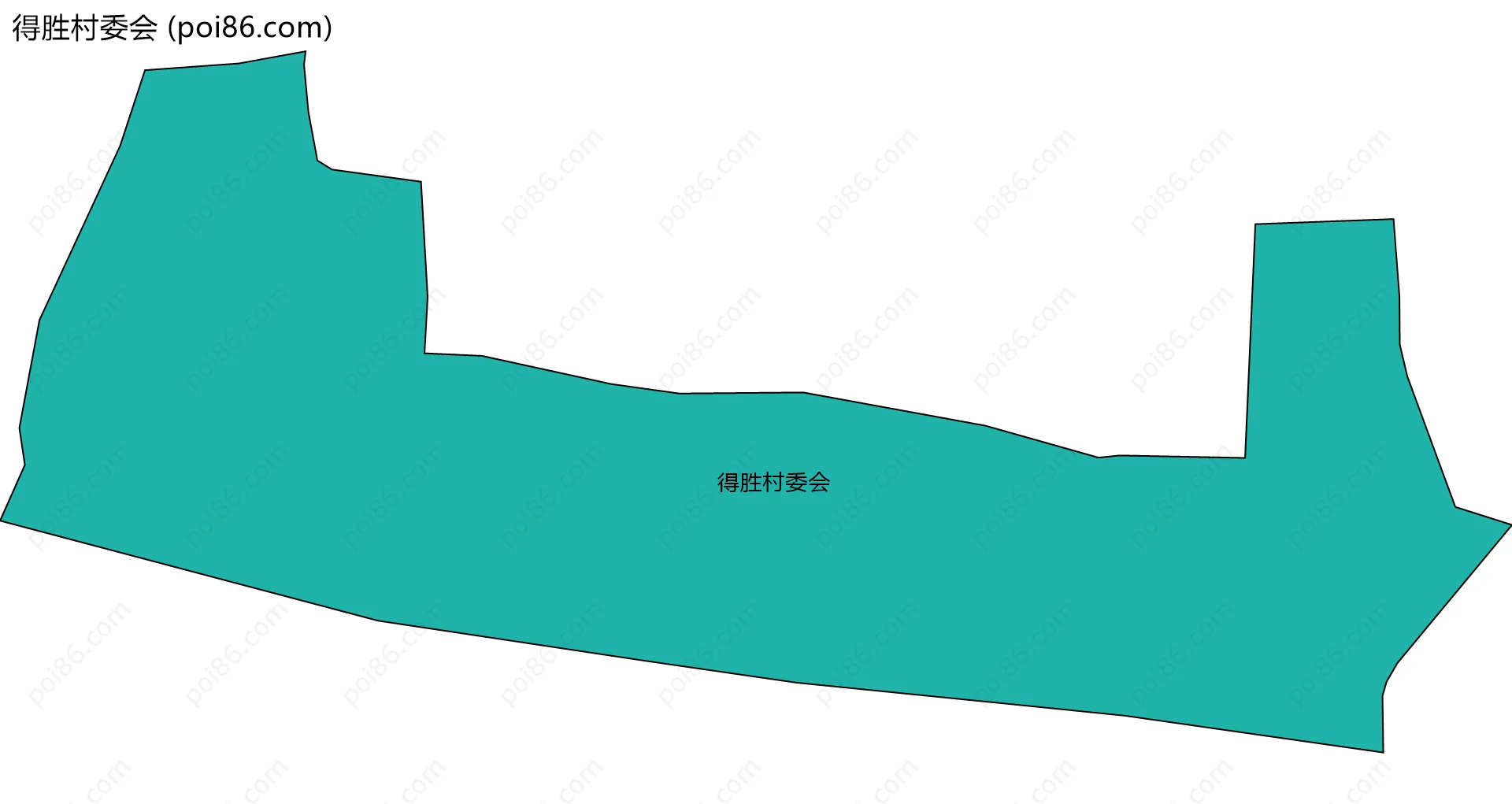 得胜村委会边界地图