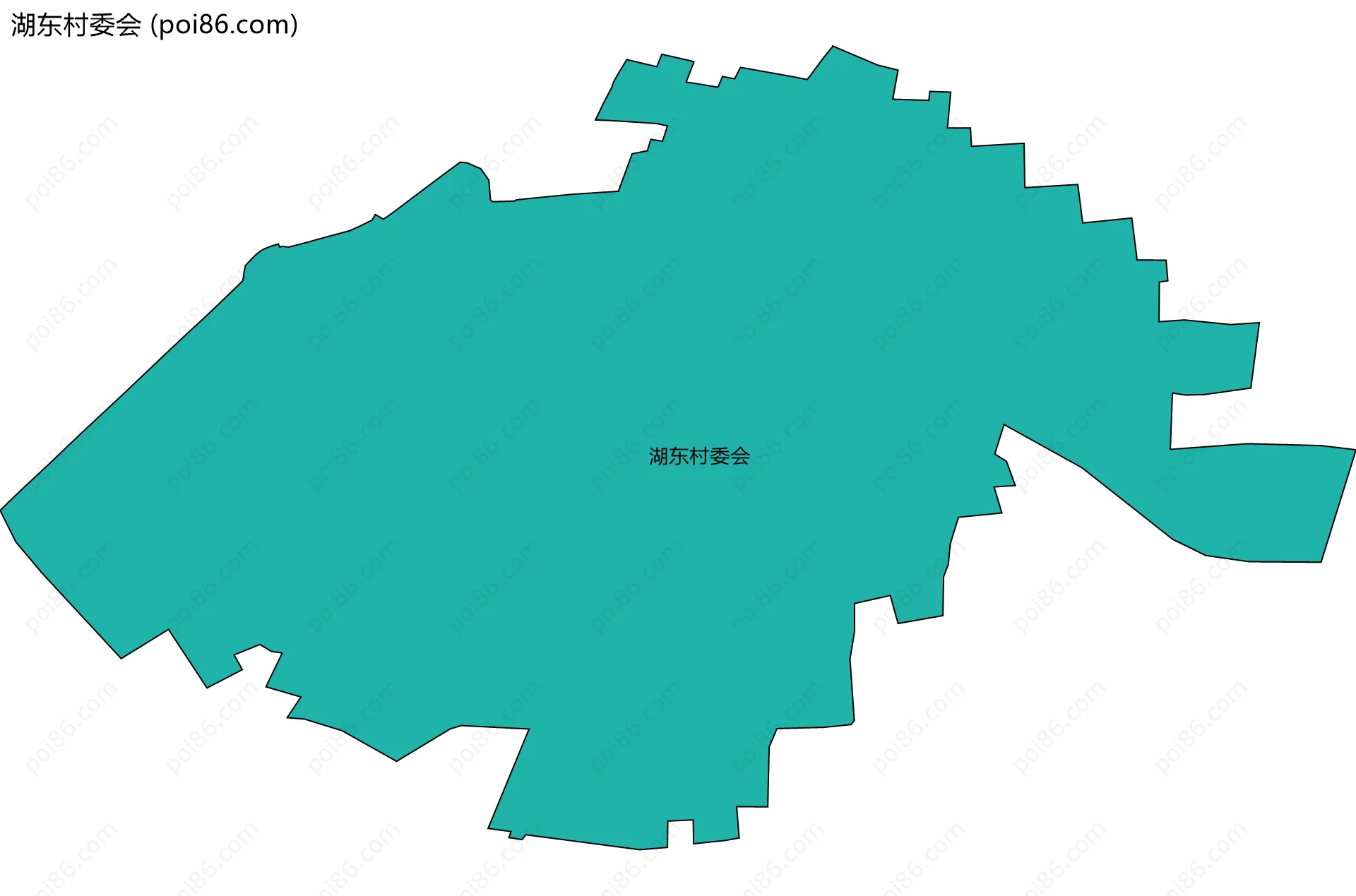 湖东村委会边界地图