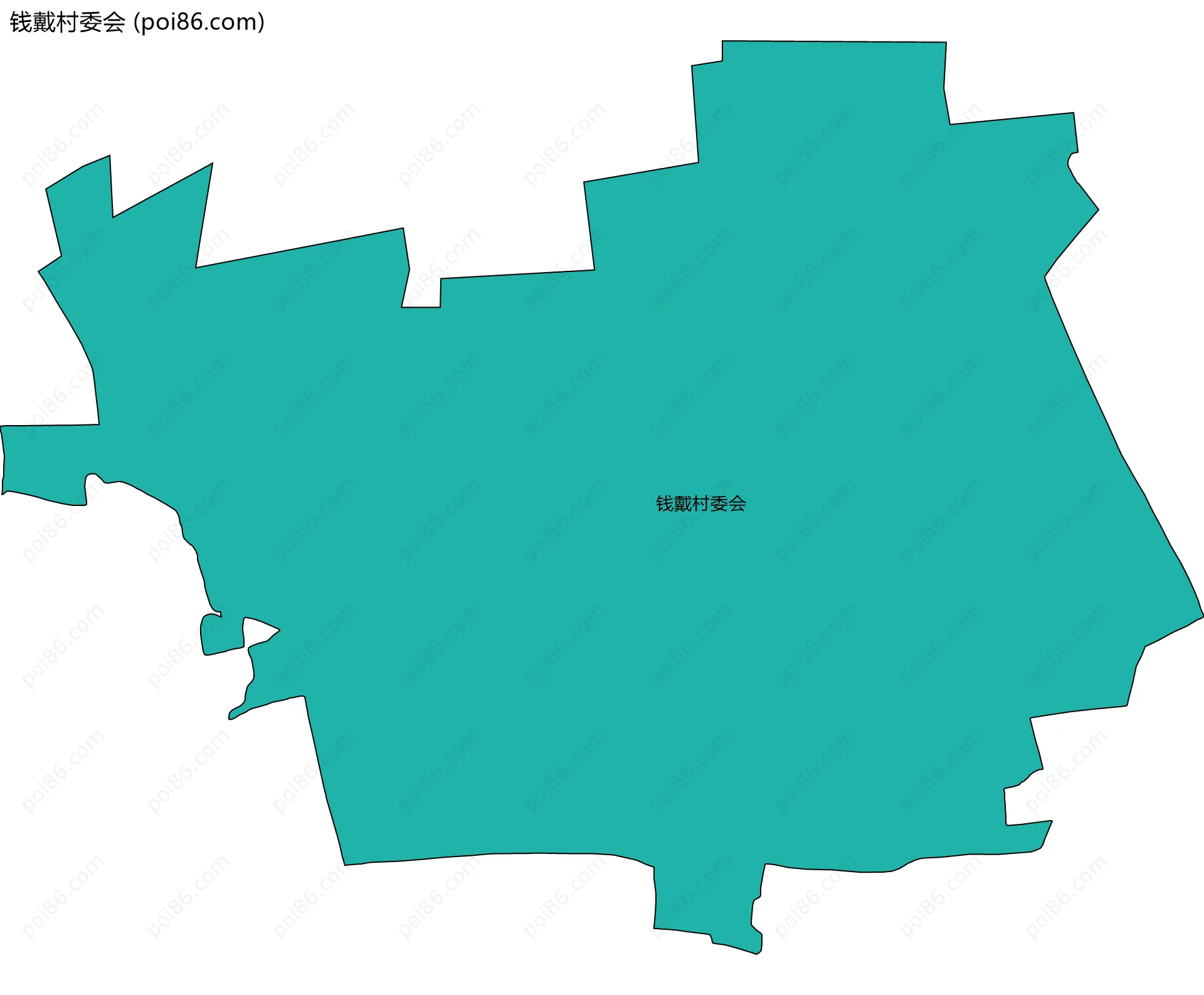 钱戴村委会边界地图