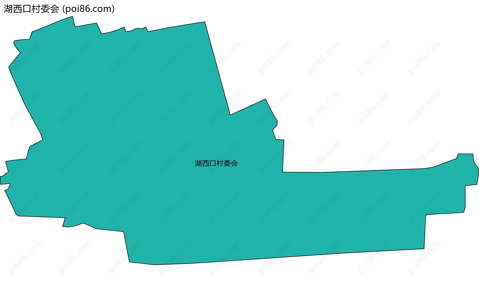 湖西口村委会边界地图