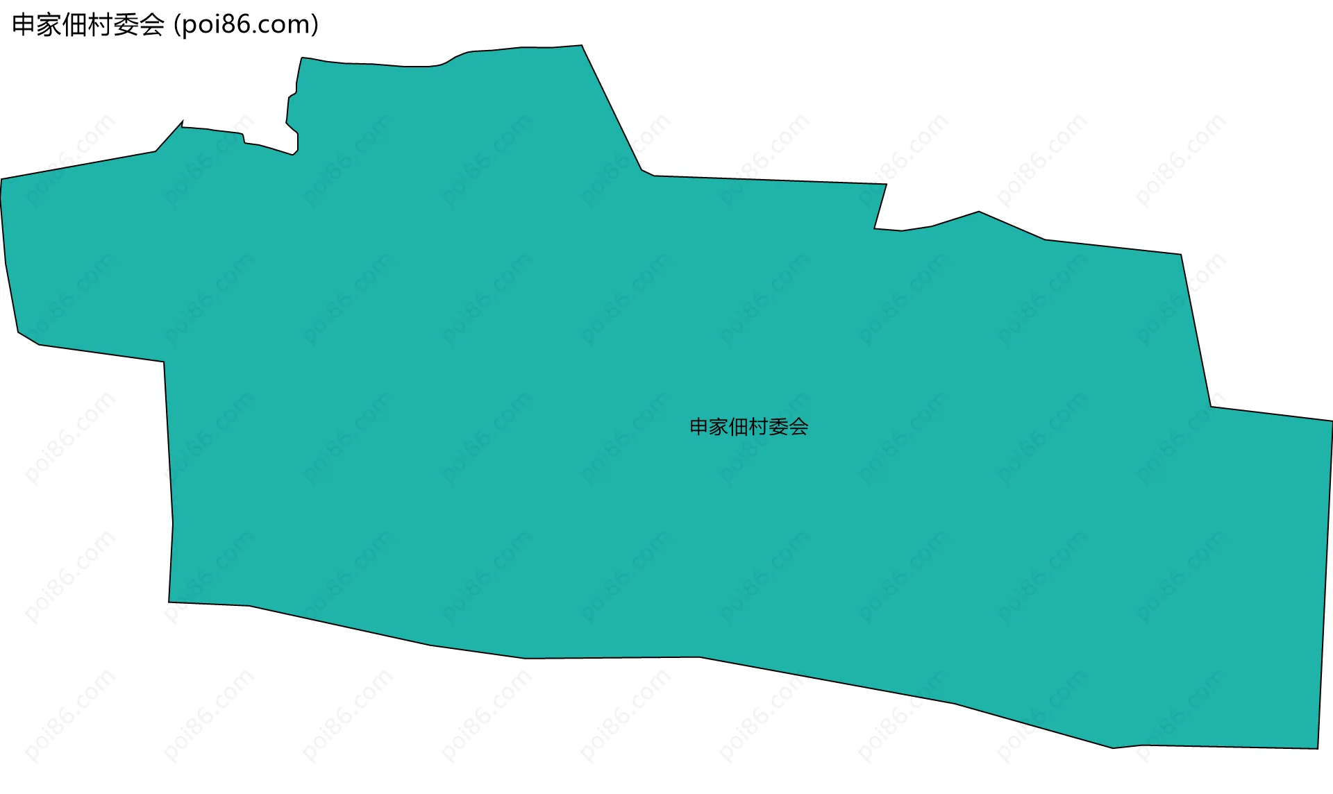 申家佃村委会边界地图